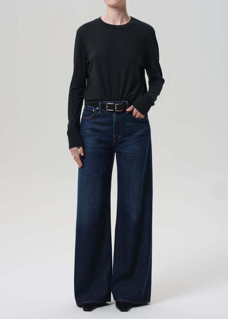 Sabine Cropped Long Sleeve In Washed Black 1