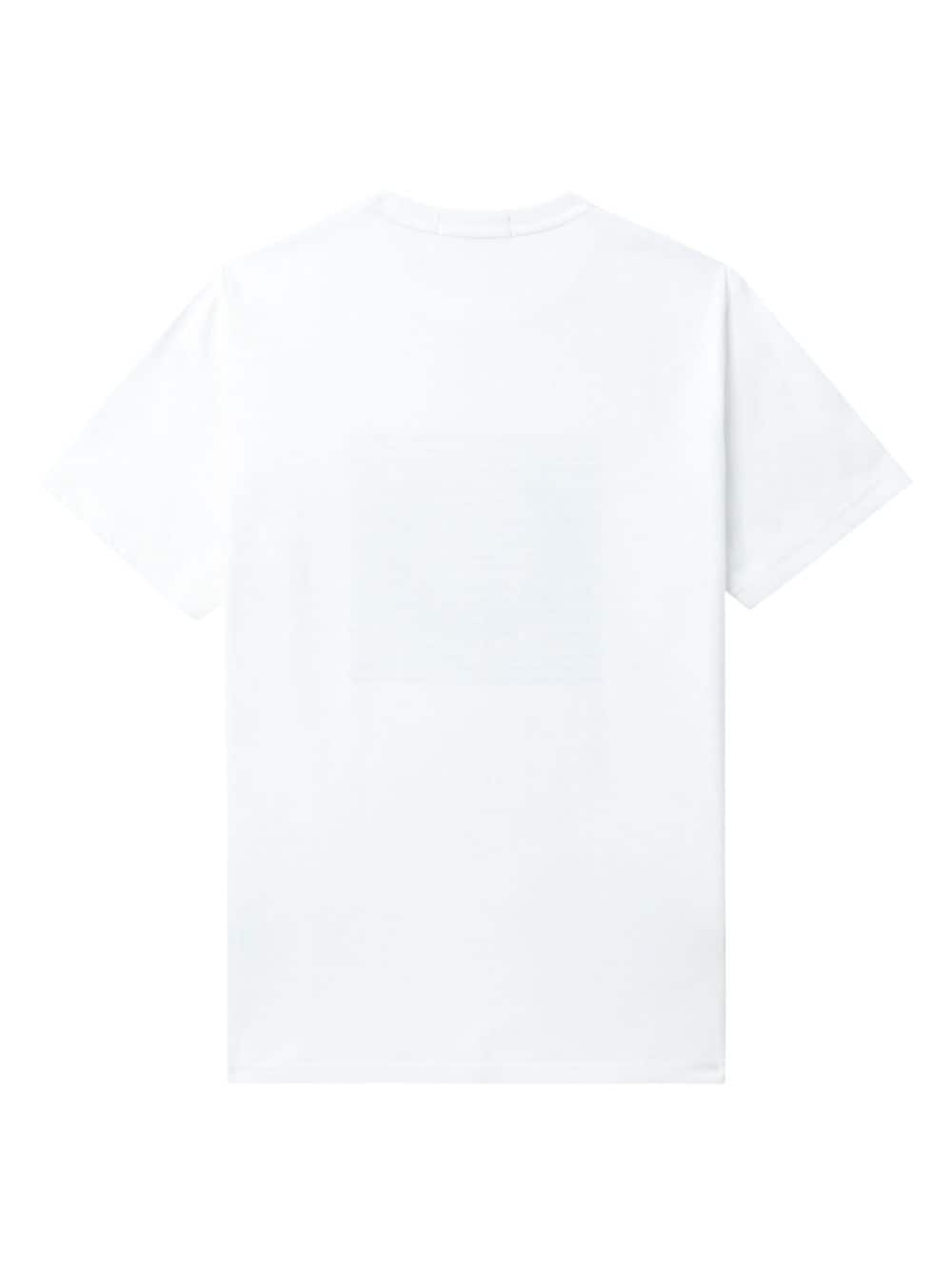 logo-flocked cotton T-shirt - 6