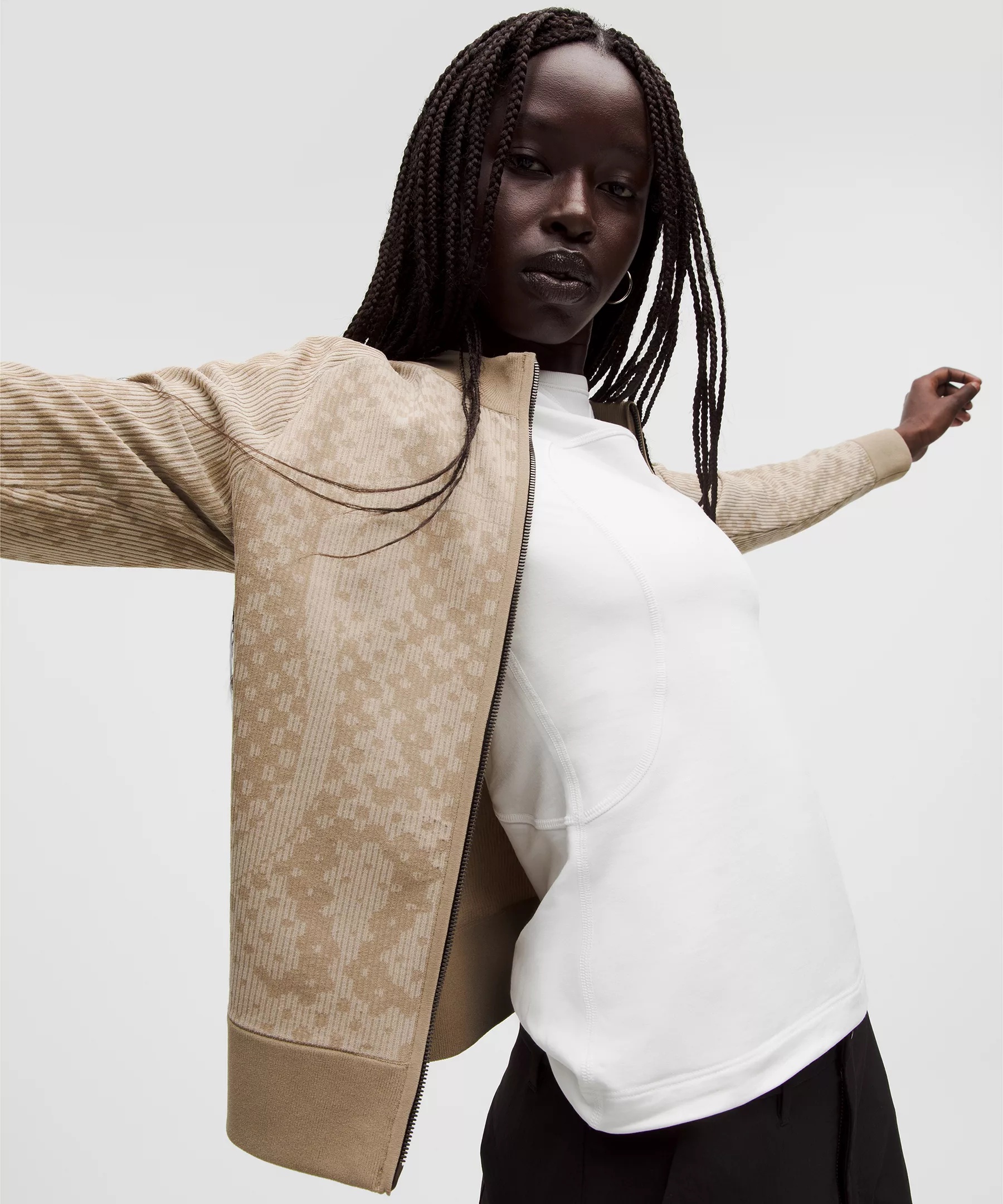 Two-Tone Fitted Full-Zip Sweater *SLNSH Collection - 8