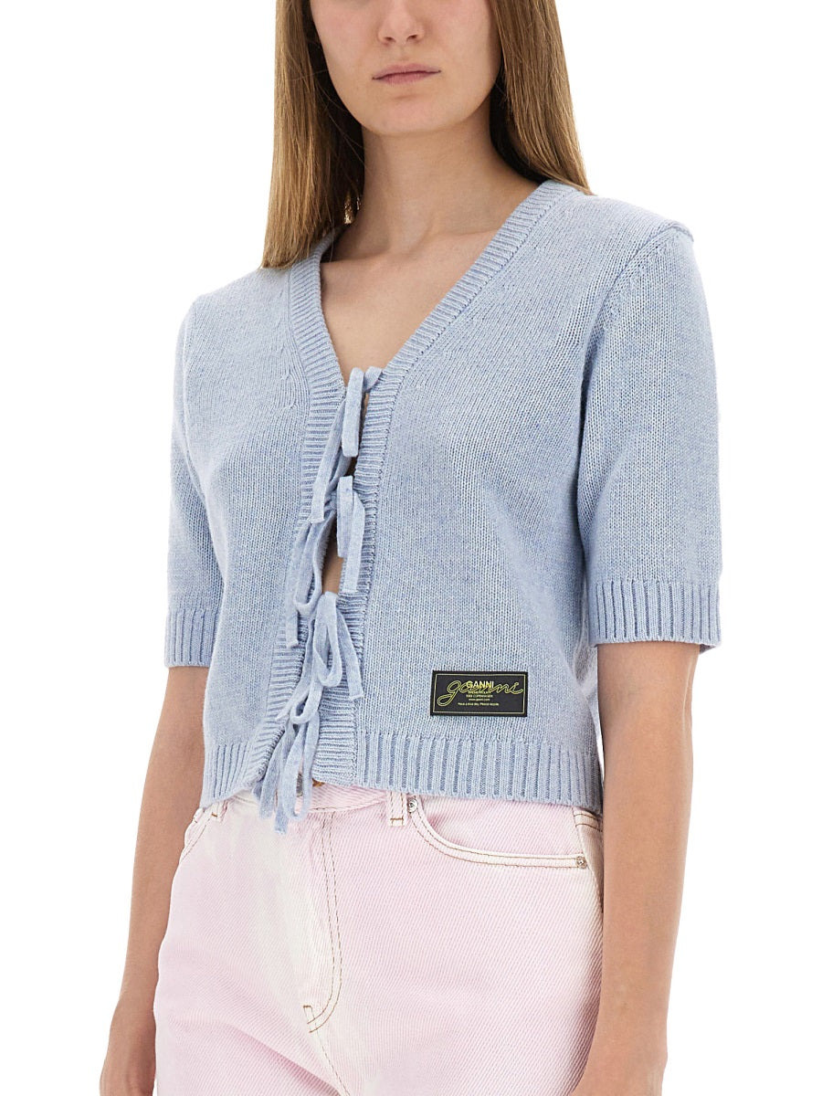 Cardigan With Bows - 4