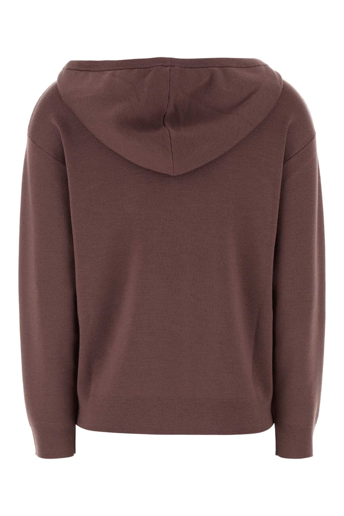 Max Mara Women Plum Wool Sfinge Sweatshirt - 2