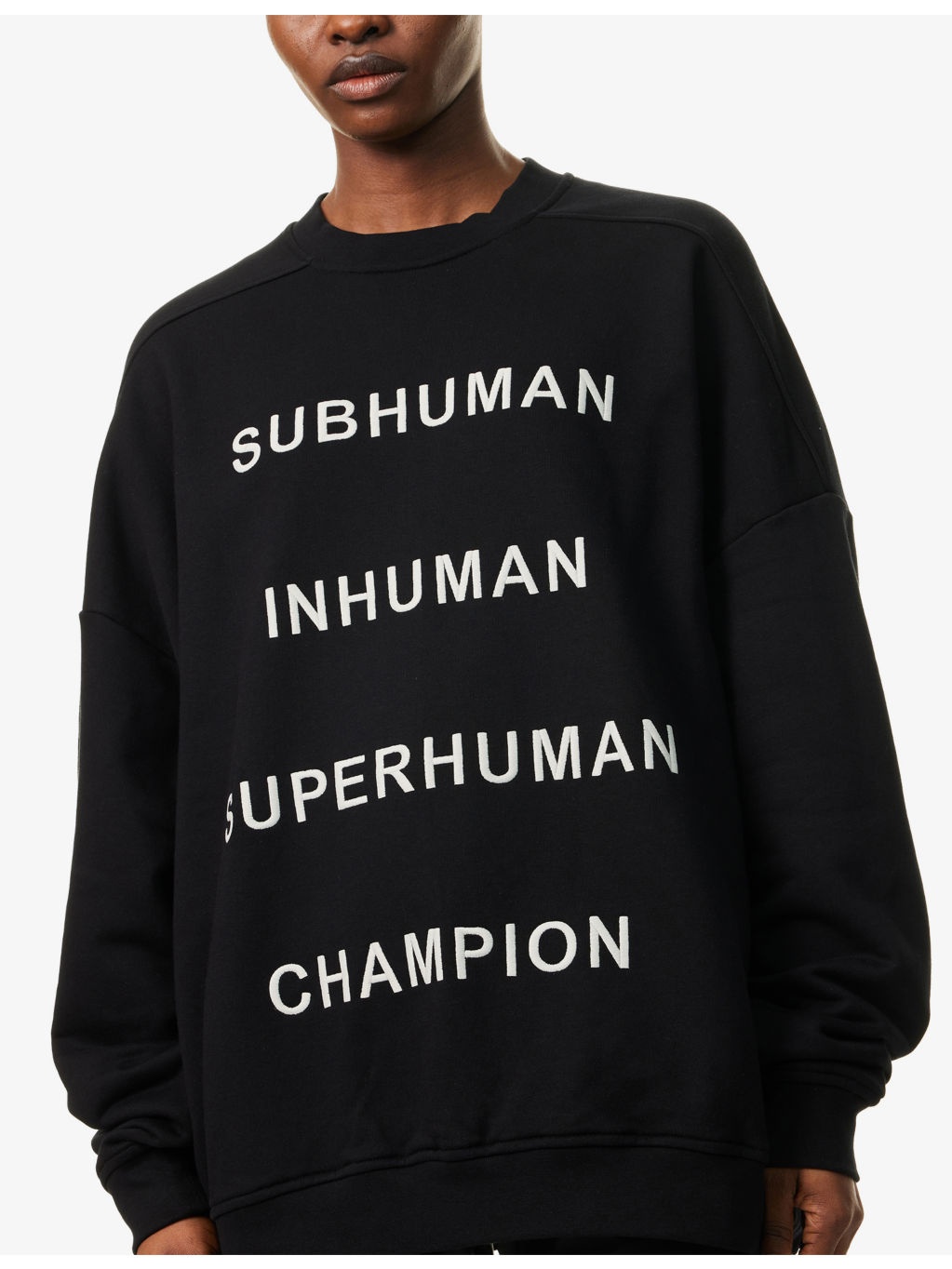 Rick Owens X Champion Jumbo Logo-Embroidery Cotton-Jersey Sweatshirt - 5