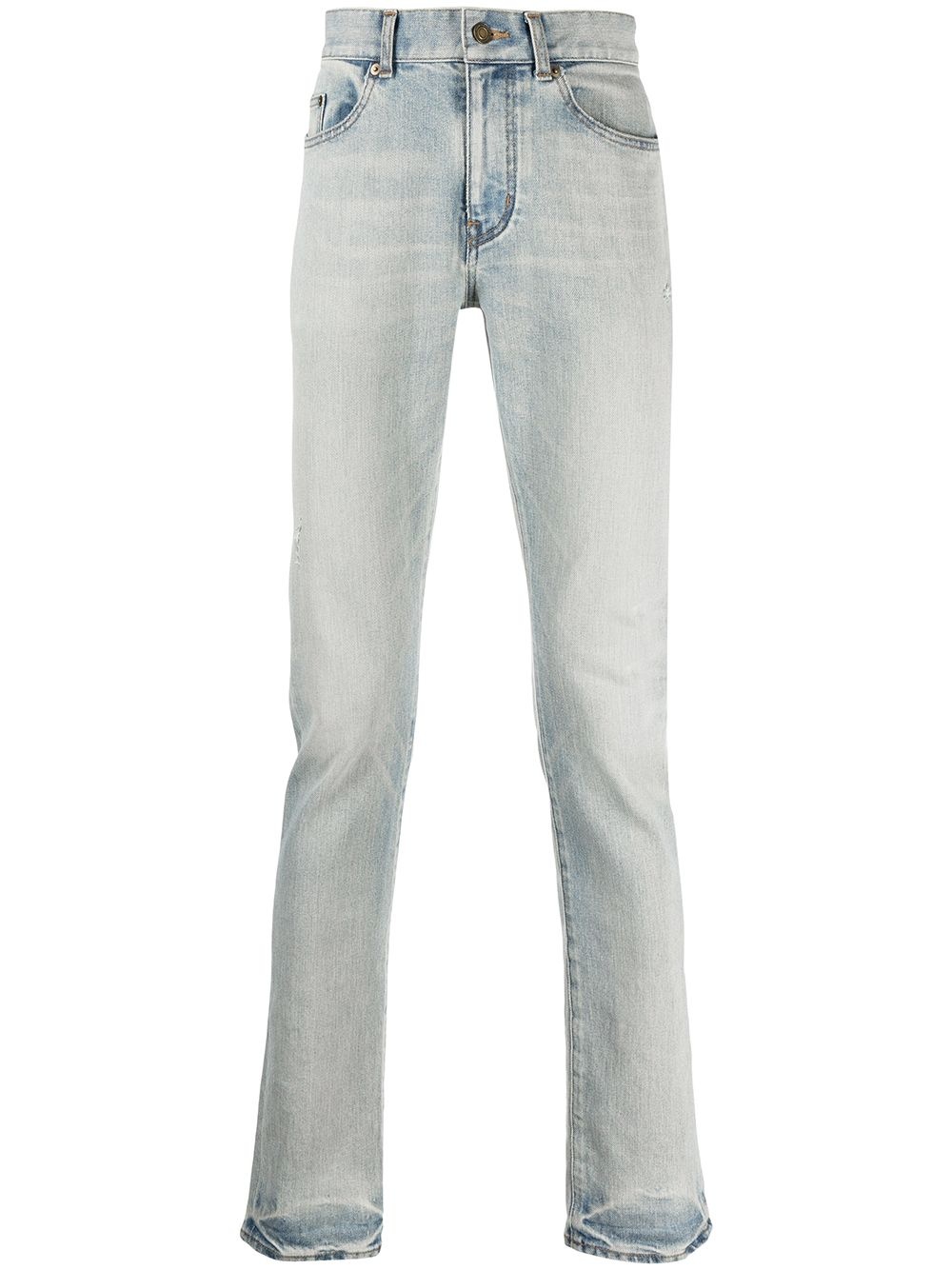 faded-effect straight jeans - 1