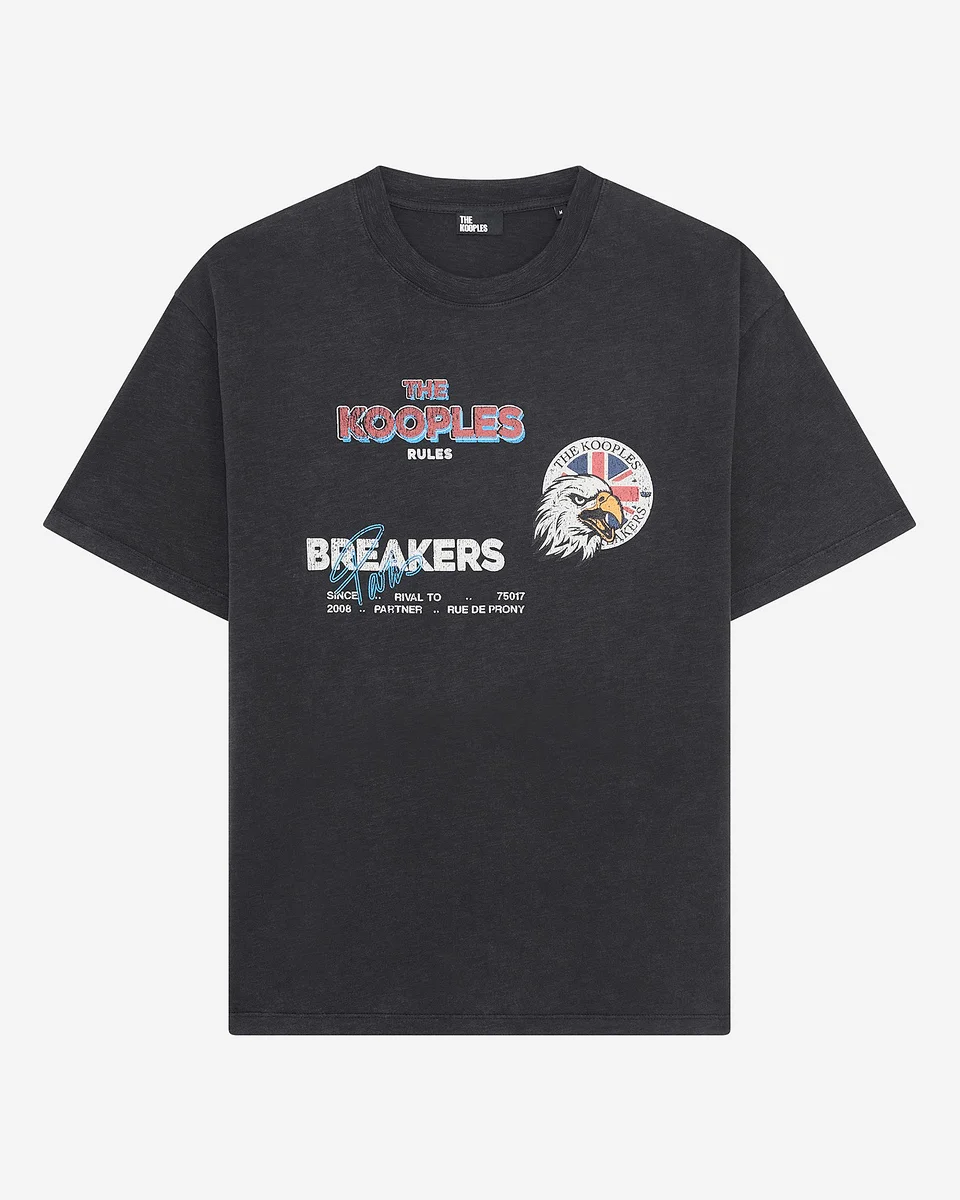 T-SHIRT WITH BLACK SCREEN PRINT - 1