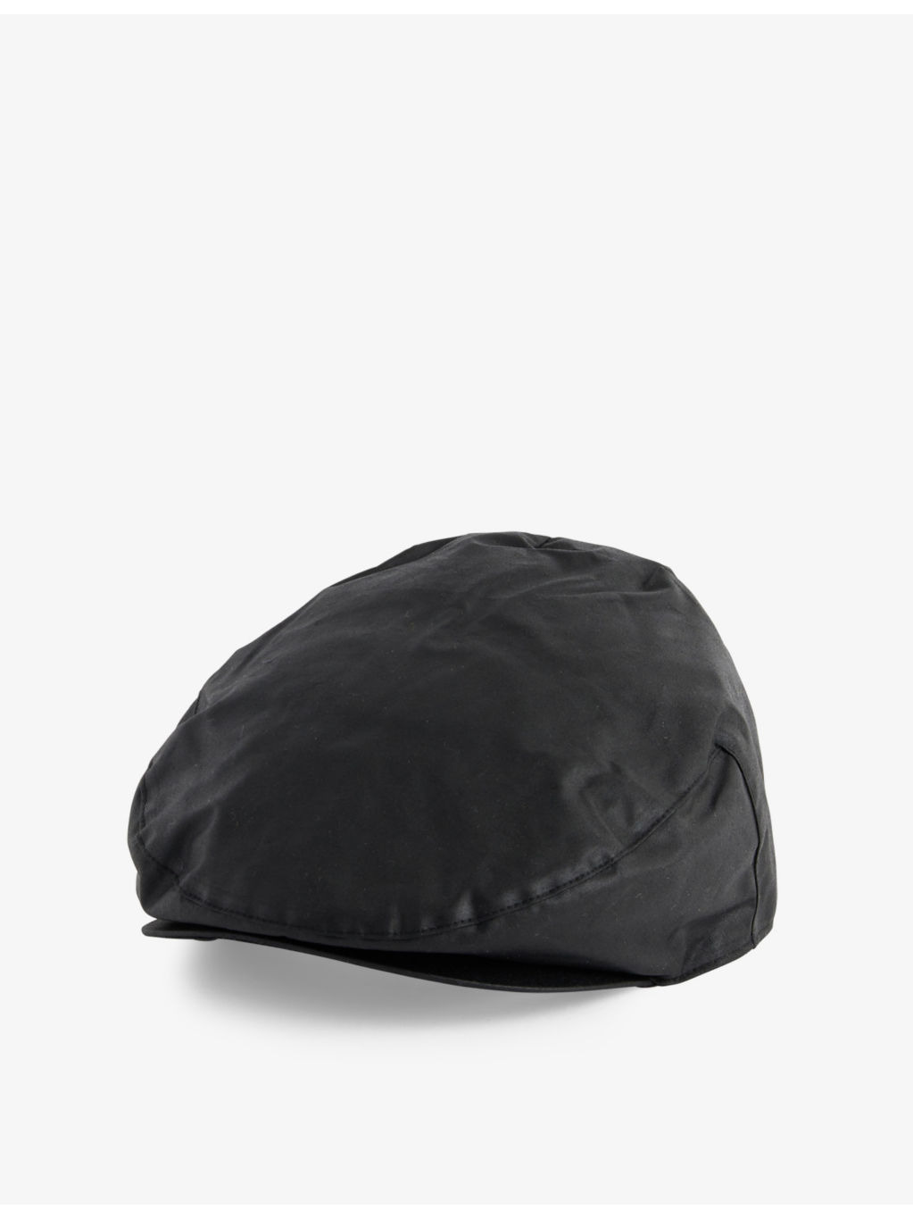 Panelled Waxed Cotton Flat Cap - 1
