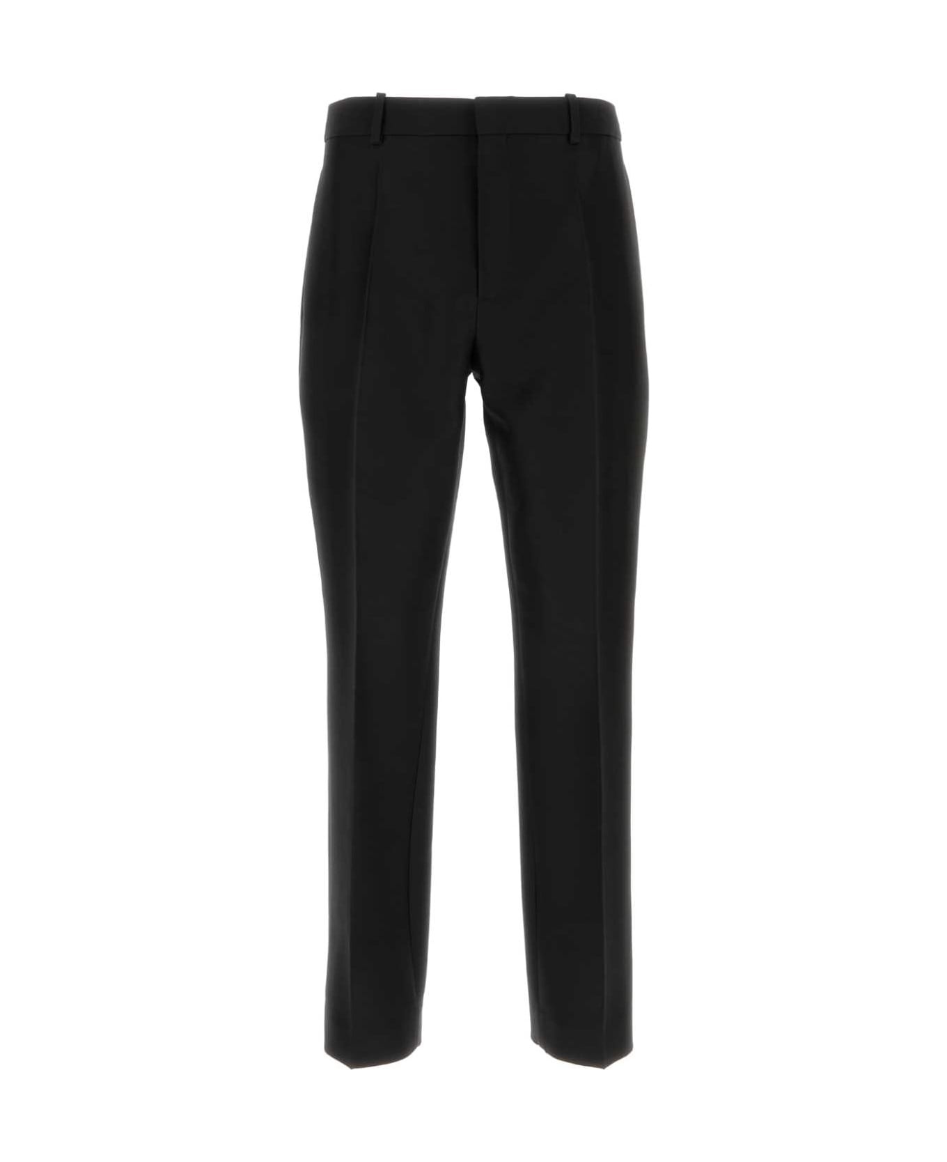 Black Wool Blend Pant - 2
