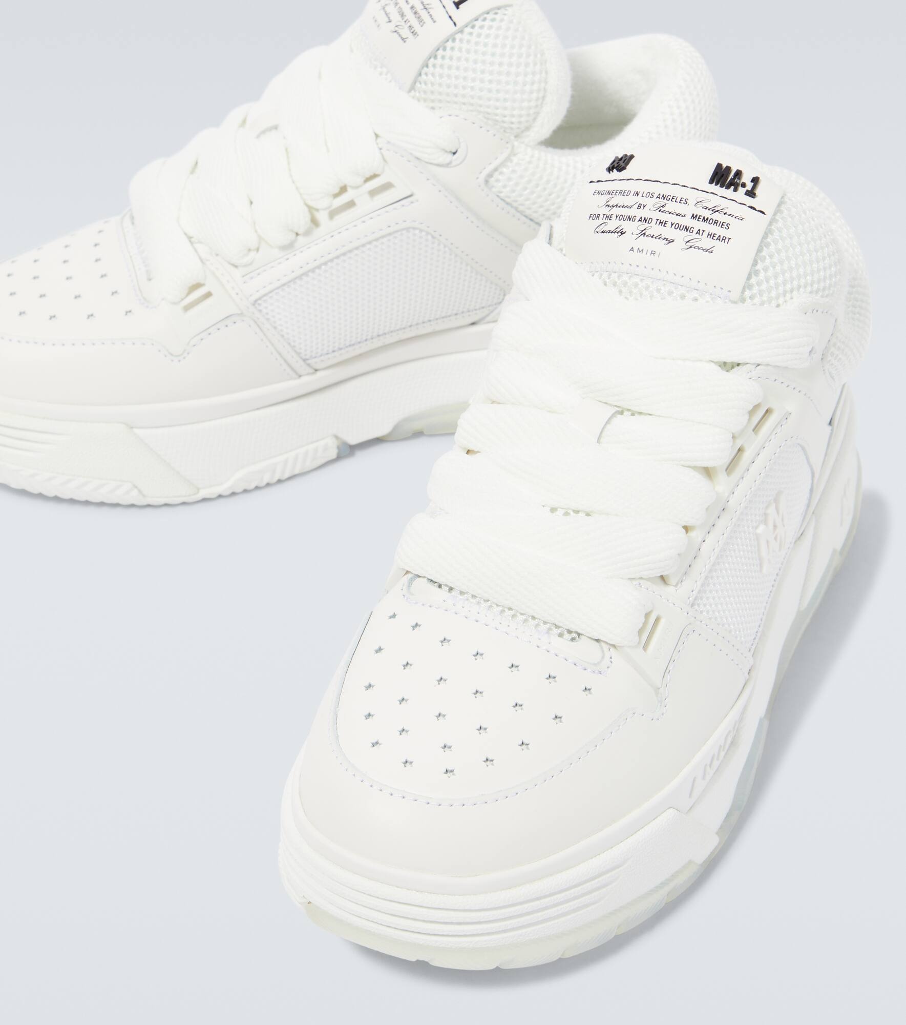 MA-1 leather and mesh sneakers - 3