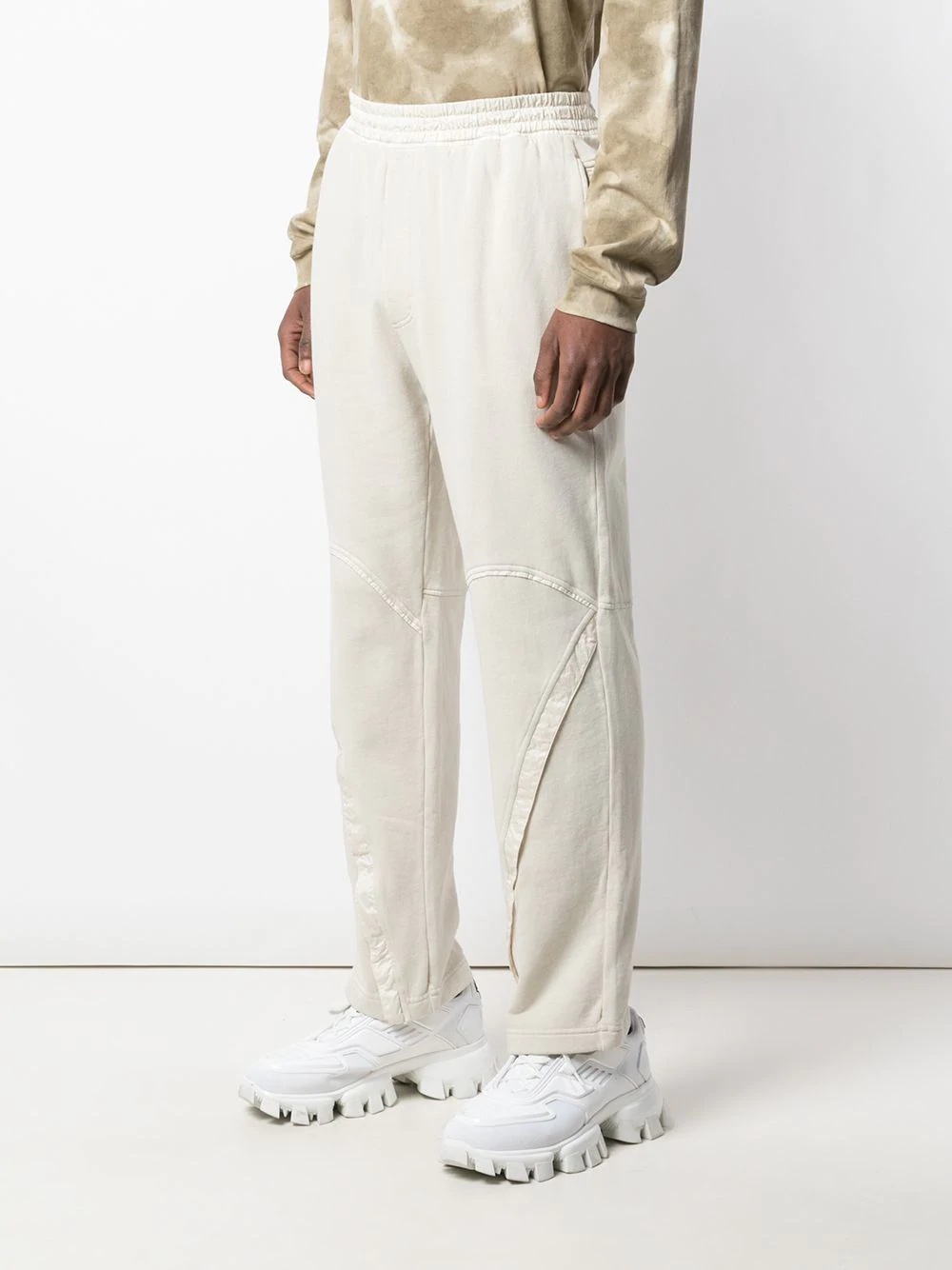 elasticated panelled detail joggers - 3