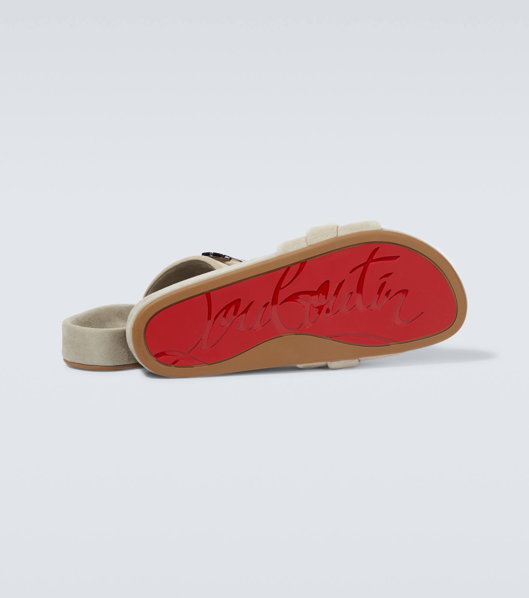 Embellished suede slides - 7