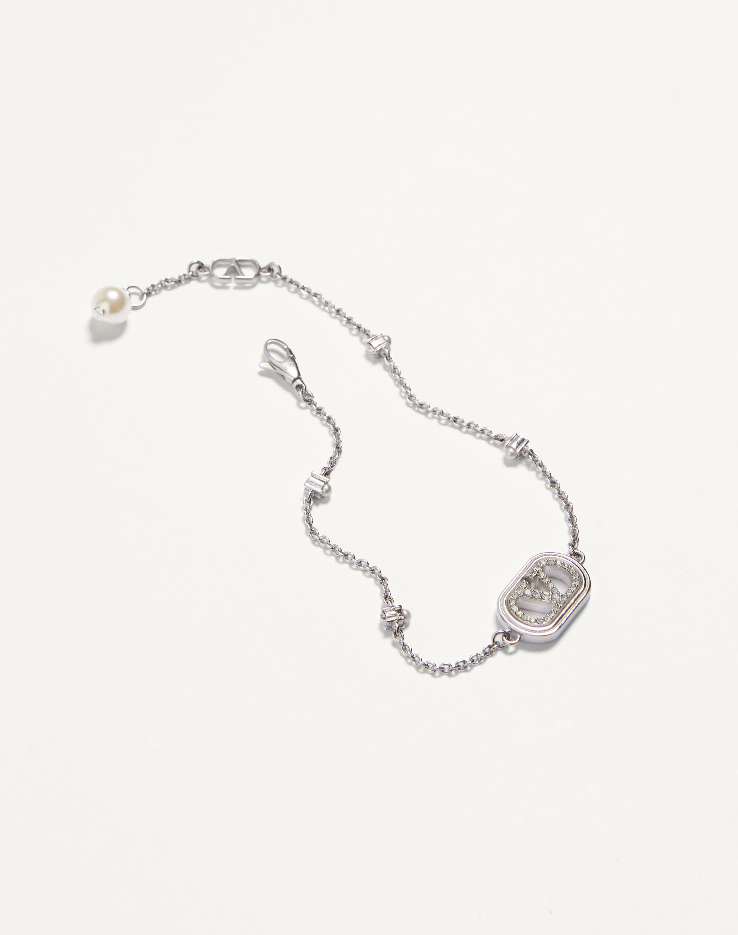 VLOGO SIGNATURE BRACELET IN METAL, PEARLS AND SWAROVSKI® CRYSTALS - 3
