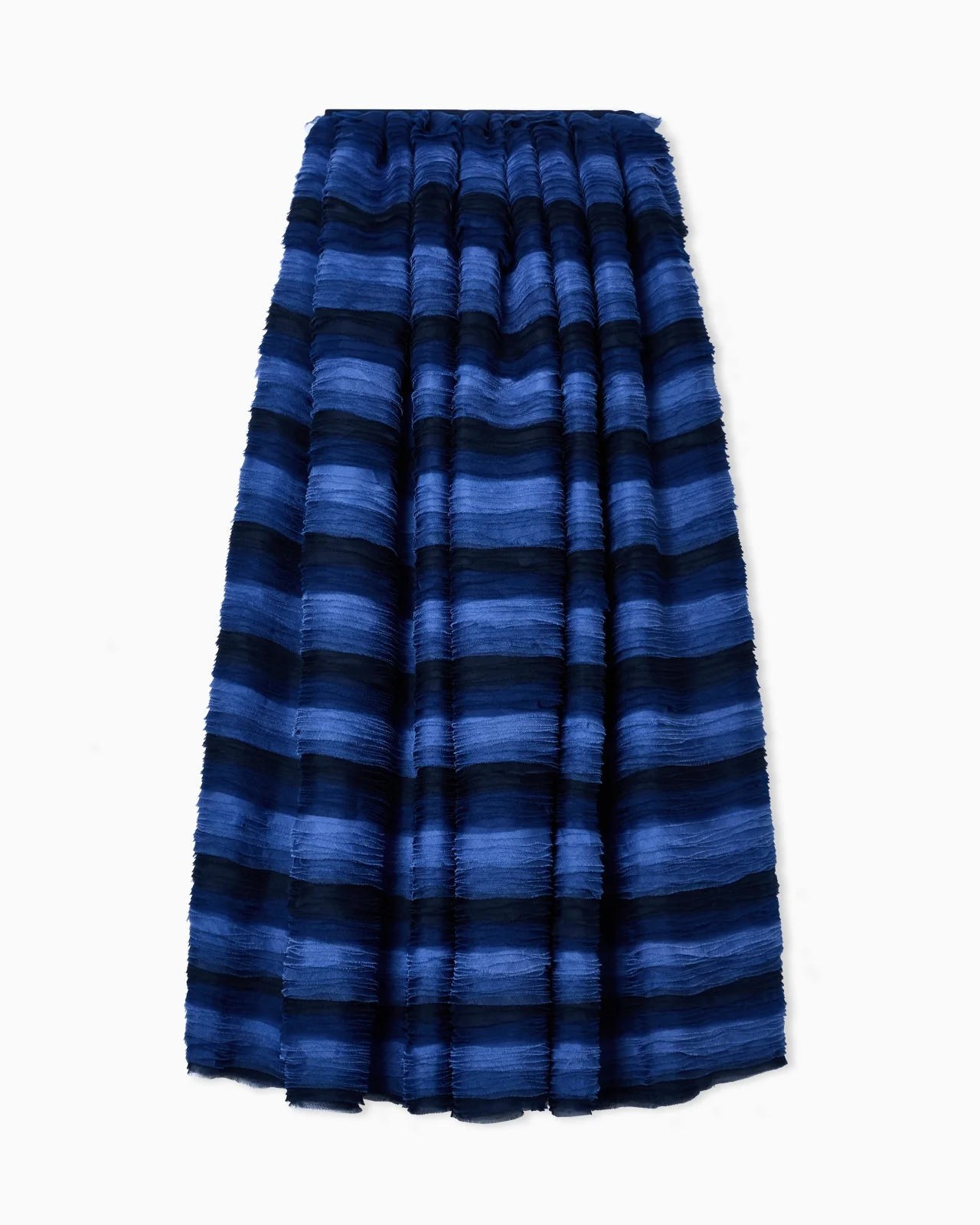 LONG SILK SKIRT WITH RUFFLES - 1