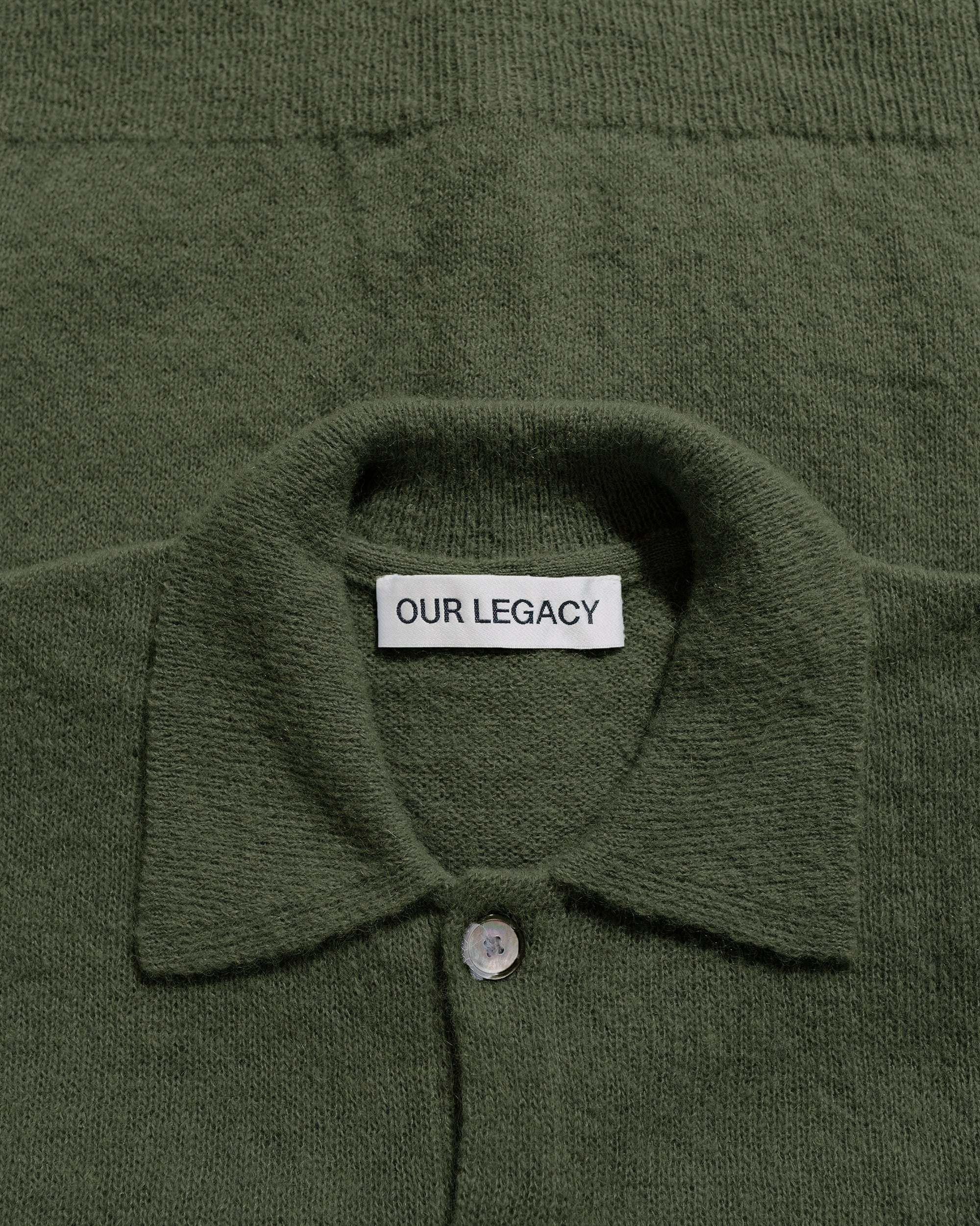 Evening Polo Moss Green Fuzzy Alpaca - 2