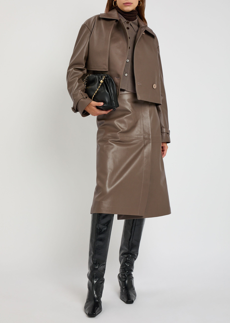 Joseph Blaise Cropped Leather Jacket - 4