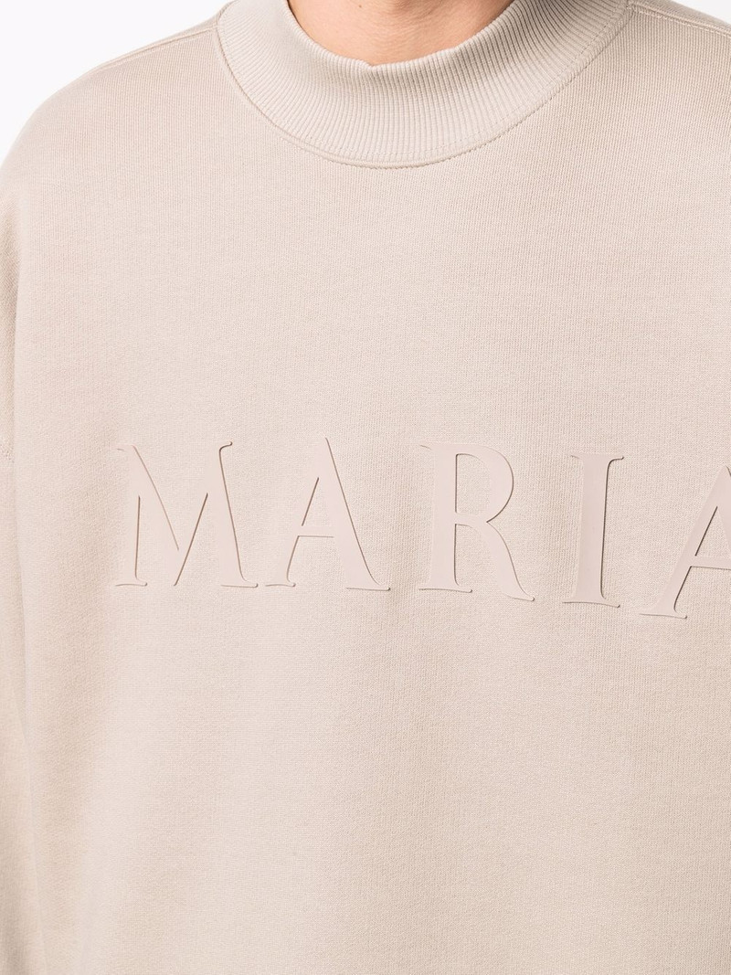 Maria-embossed cotton sweatshirt 5