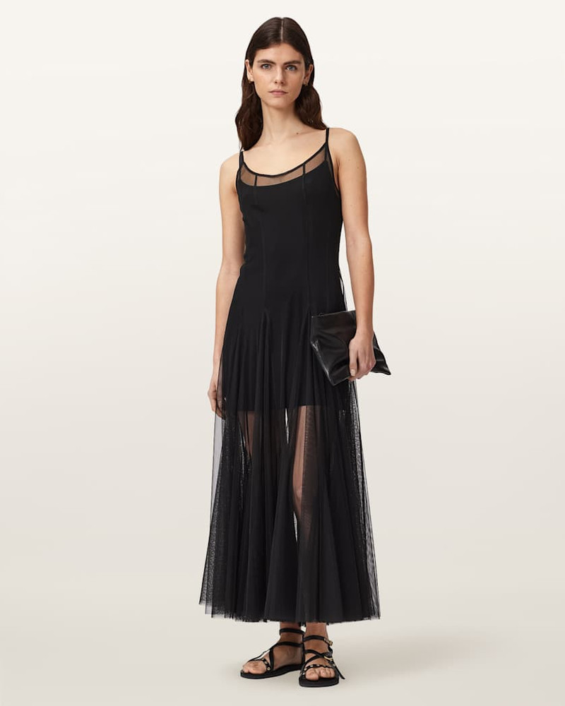 ALLSAINTS HARMONIA SLIM FIT 2-IN-1 DRESS outlook