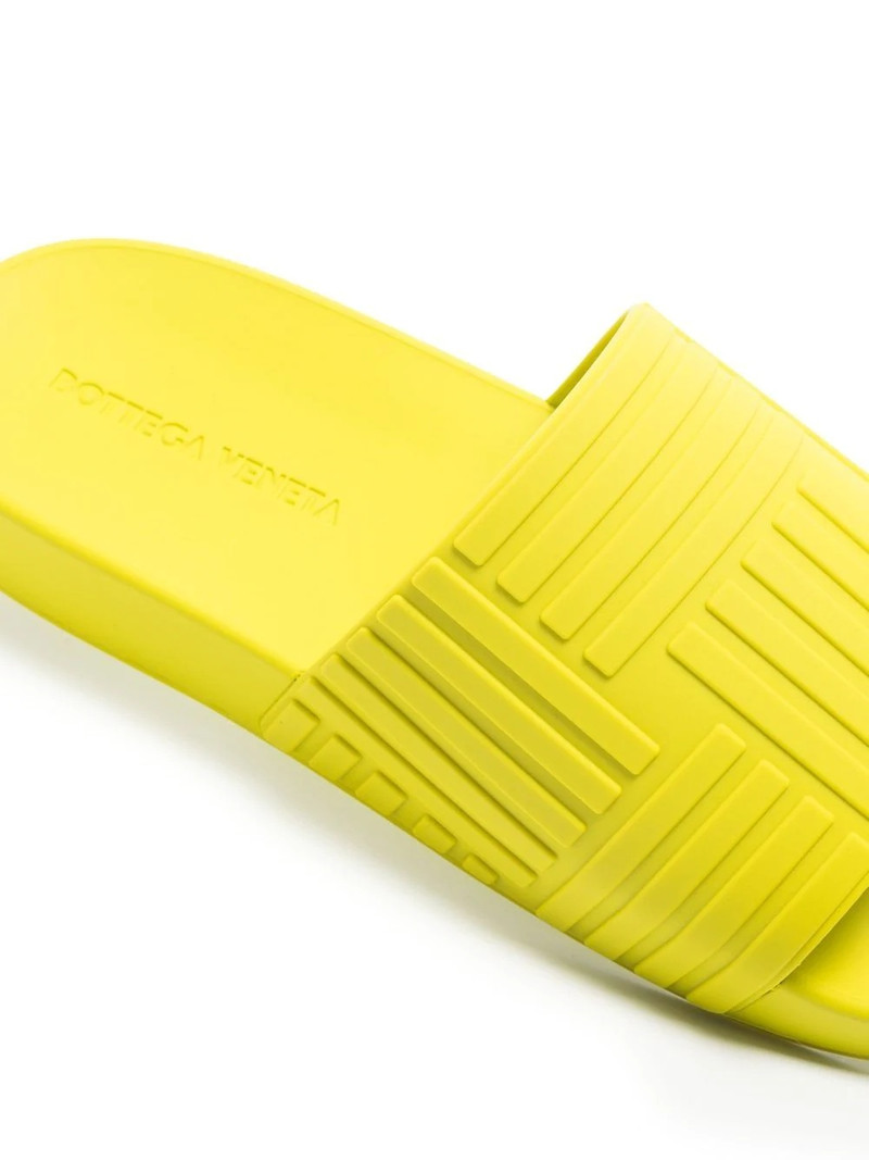 Bottega Veneta intarsia-pattern slides outlook