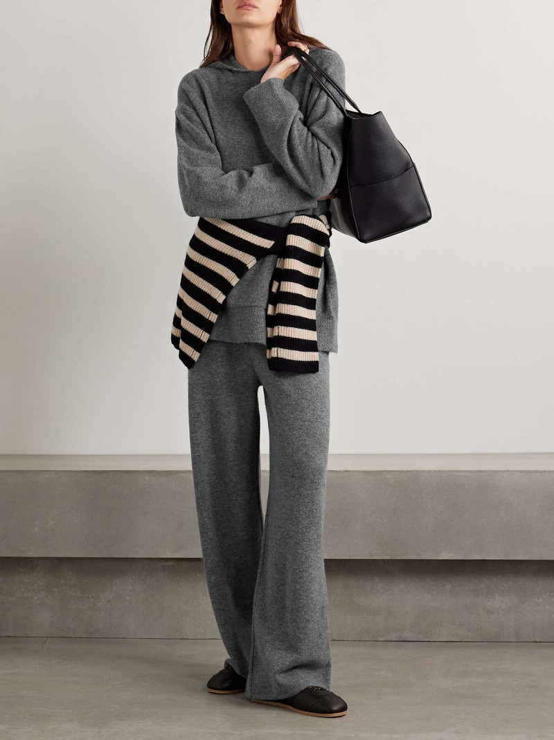 Theory Merino wool-blend hoodie Gray outlook