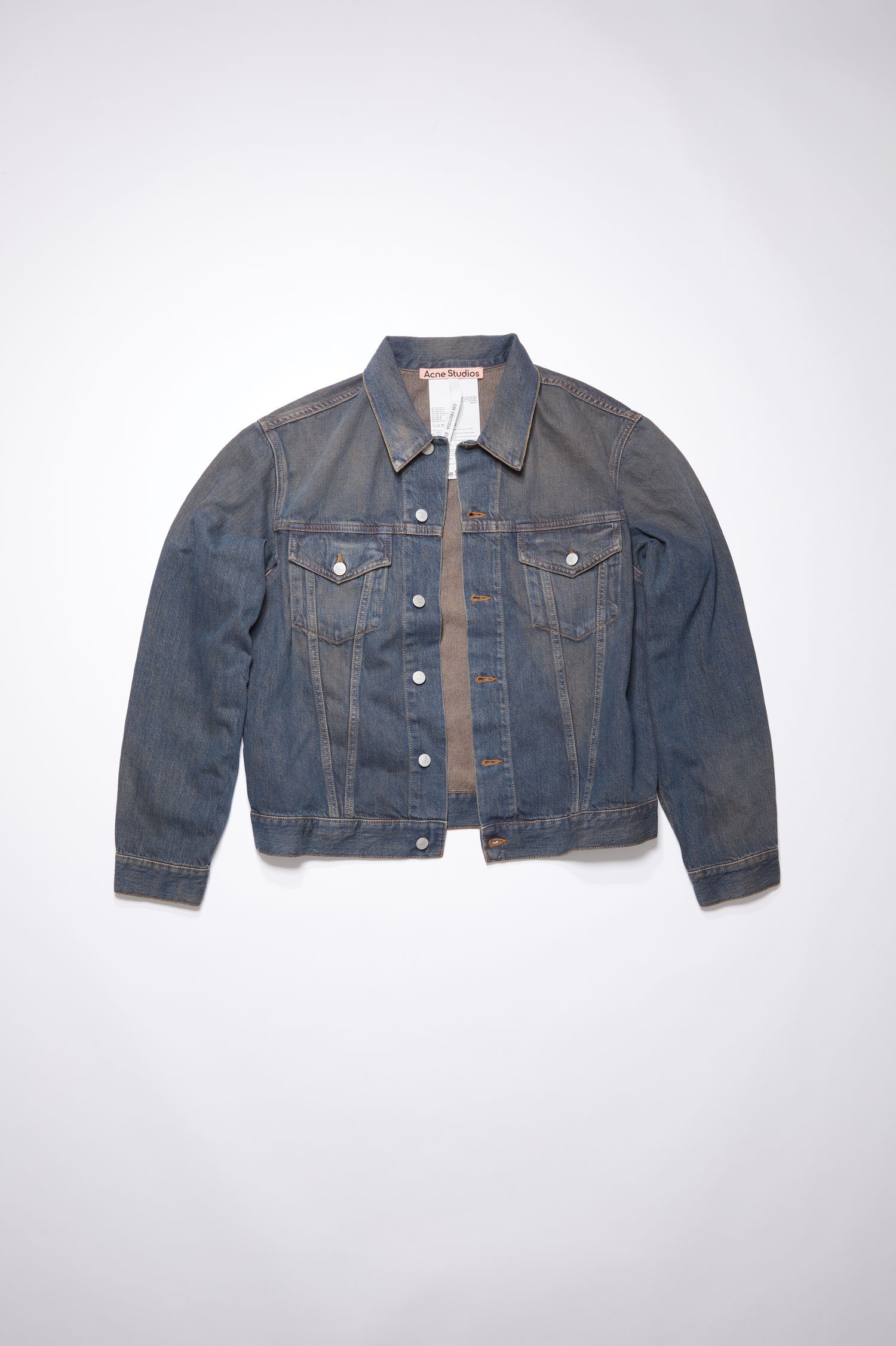 Denim trucker jacket - Blue/brown - 4