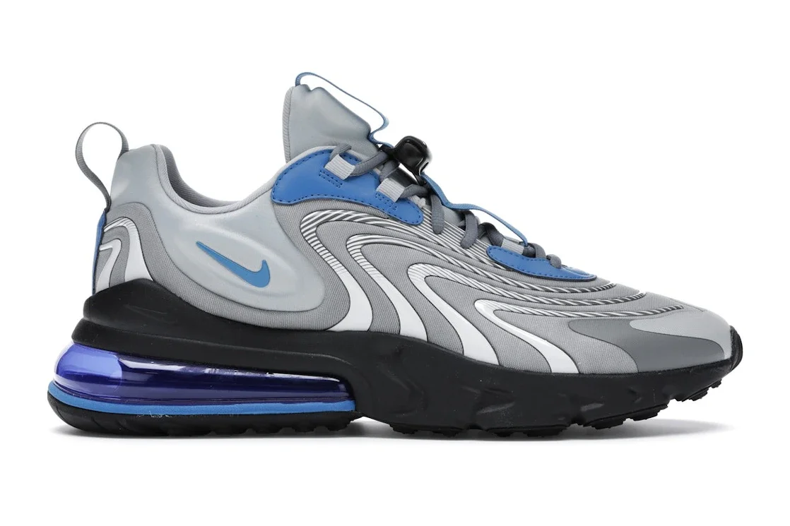 Nike Air Max 270 React Eng Light Smoke Grey Battle Blue - 1