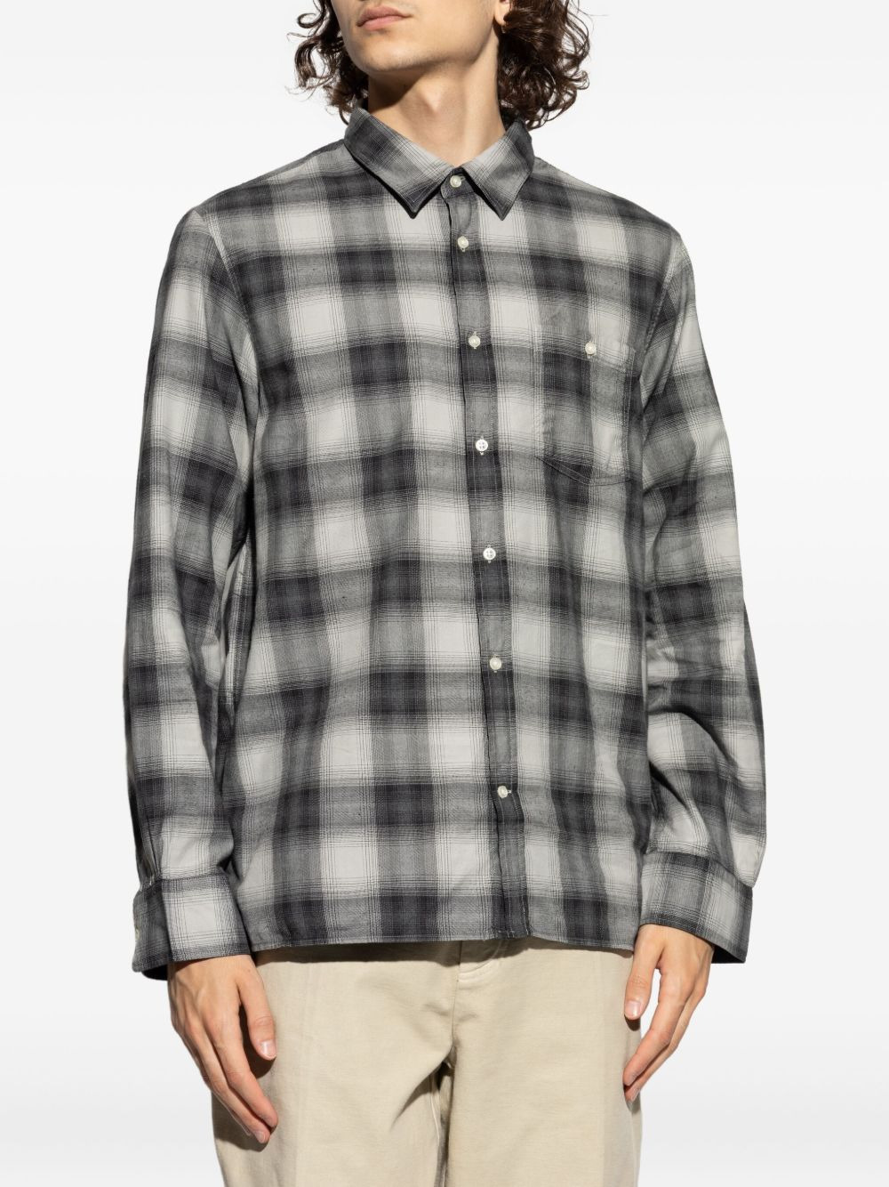 checked cotton shirt - 3