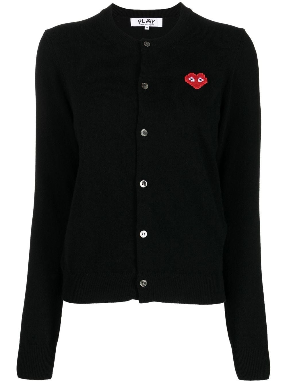 logo-patch cardigan - 1