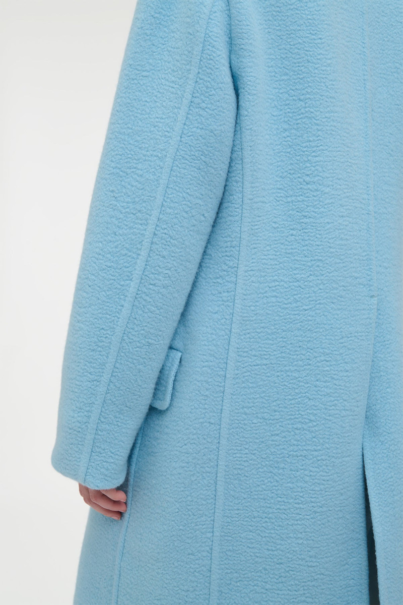 Mcaffrey Coat in Light Blue Cashmere Felt 7