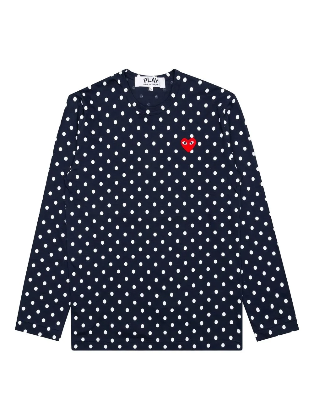 polka-dot long-sleeve T-shirt - 1