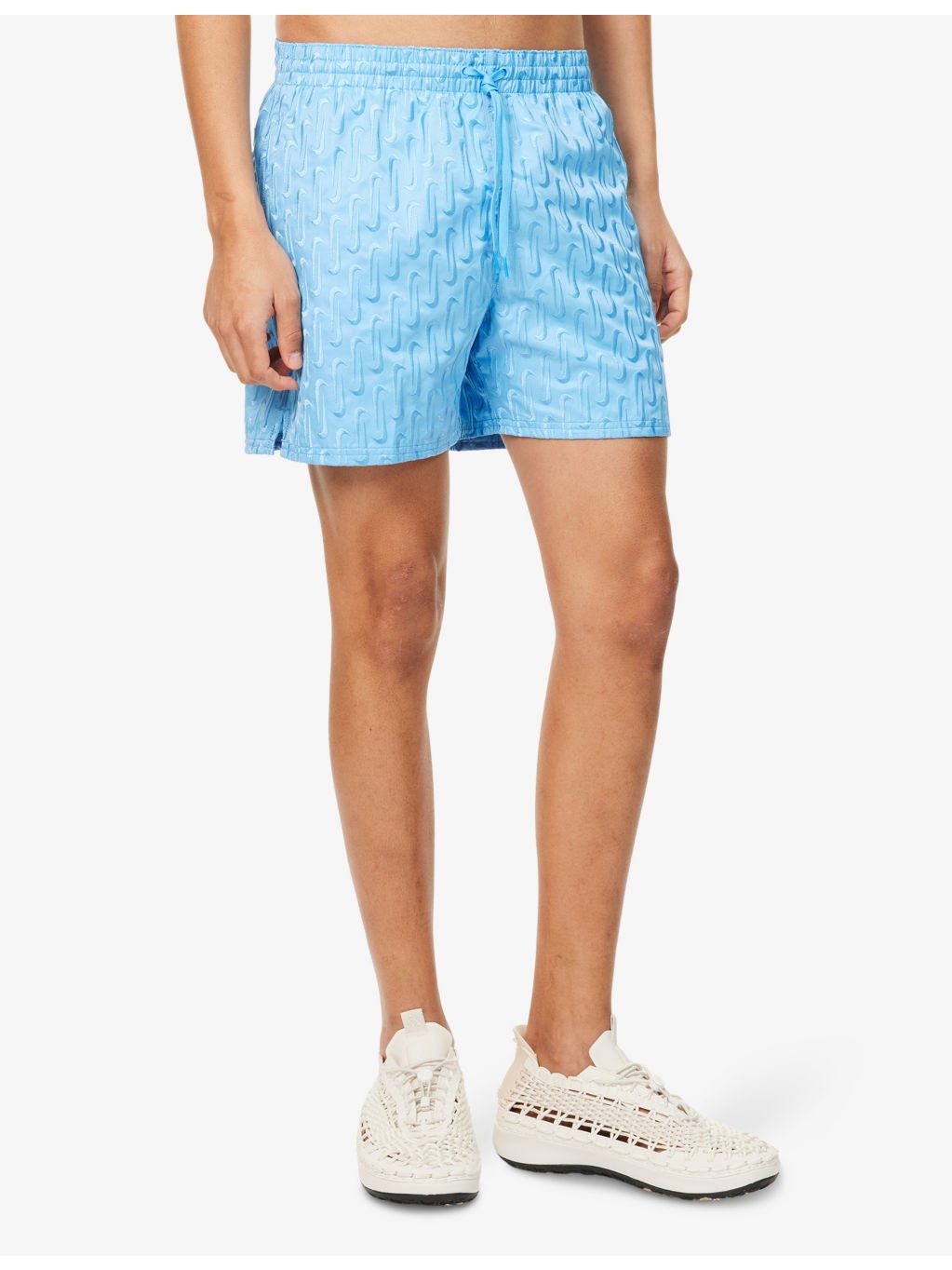 Swoosh 5in Logo-Print Woven Volley Shorts - 3