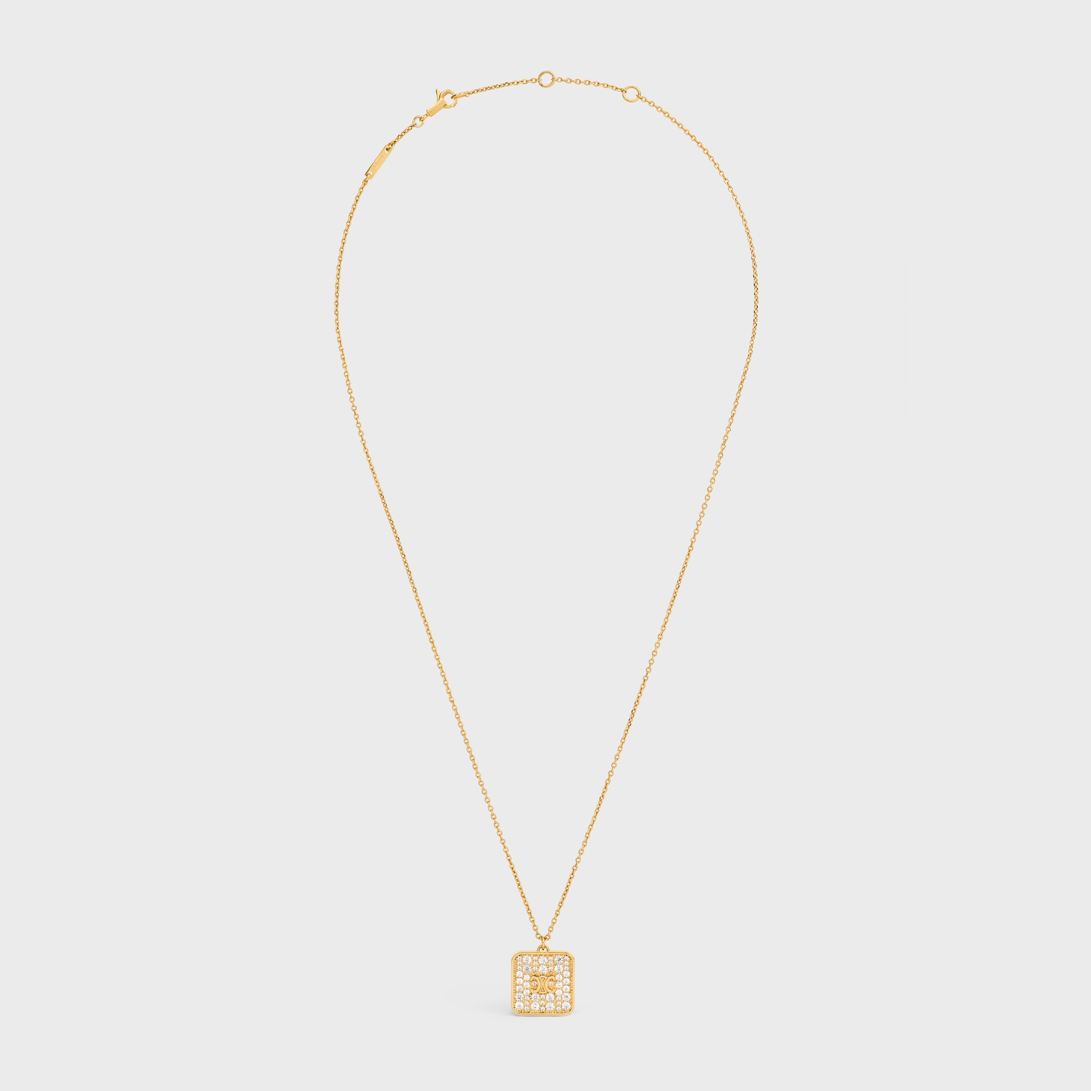 Triomphe Nightfall Necklace in Strass and Brass with Gold Finish - 1