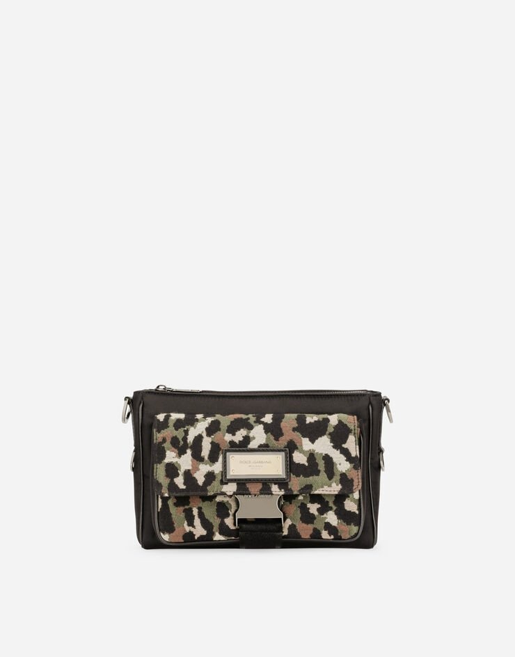 Camouflage jacquard crossbody bag - 1