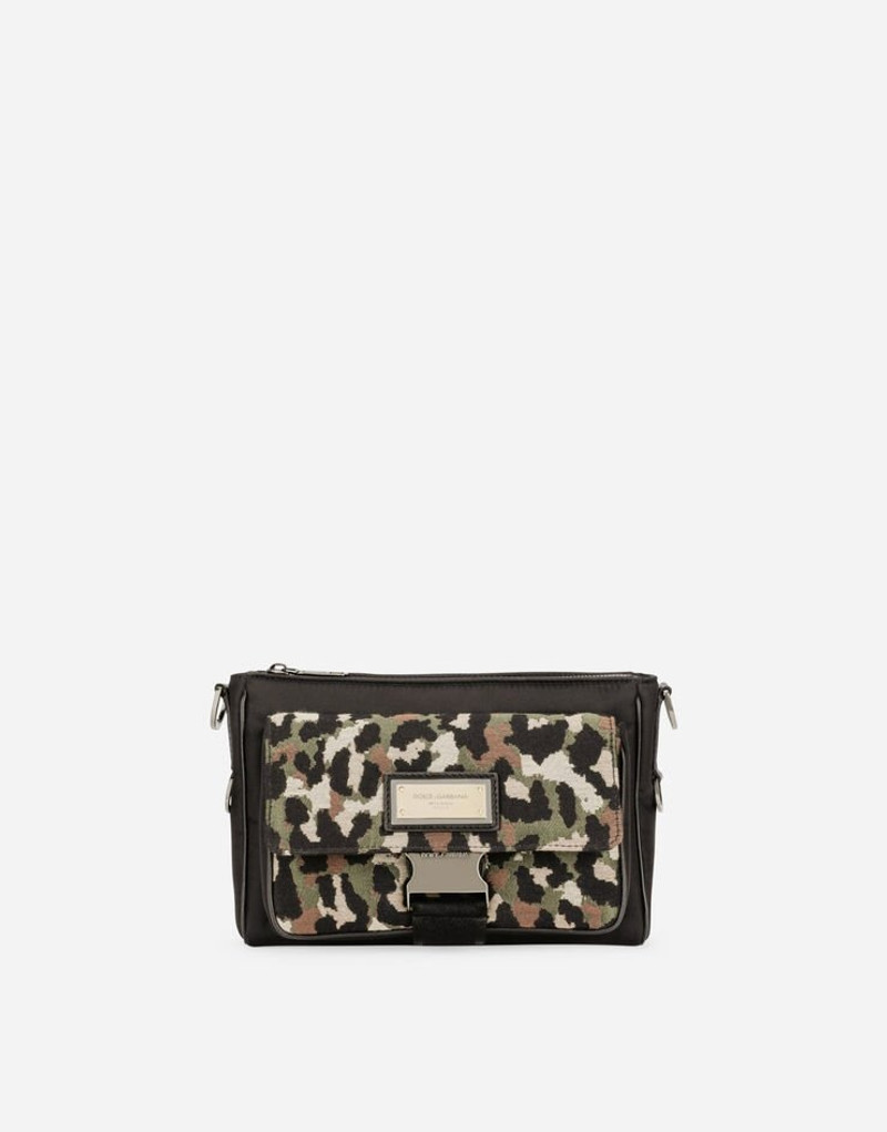 Camouflage jacquard crossbody bag 1