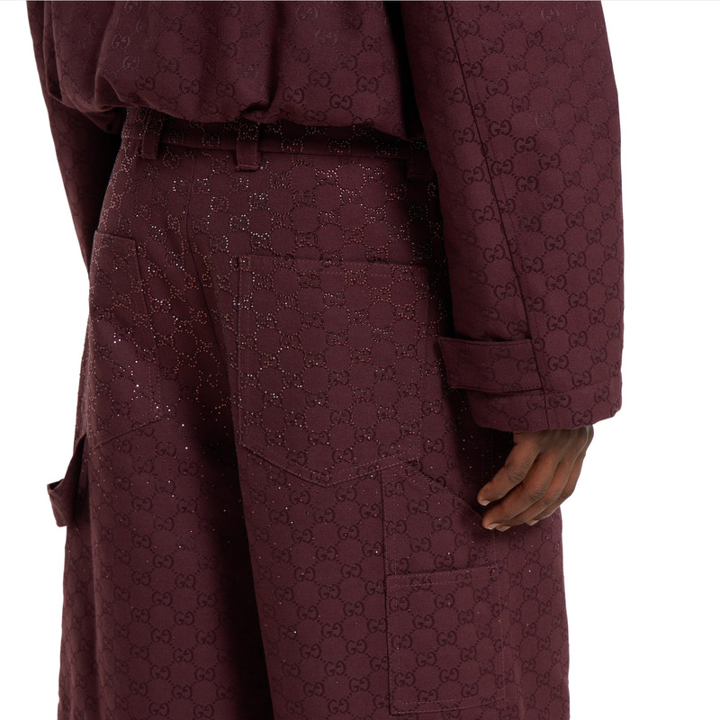 GG canvas pants with crystals 3