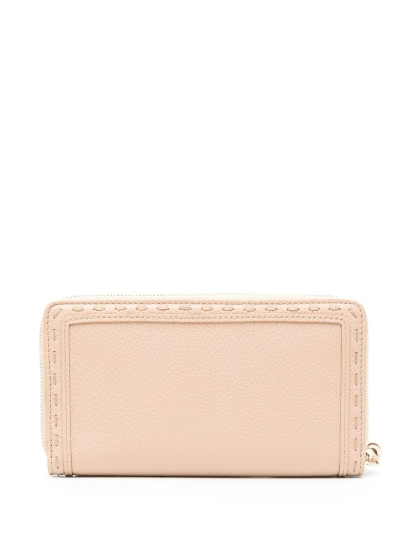 LANCEL zip-up leather wallet outlook