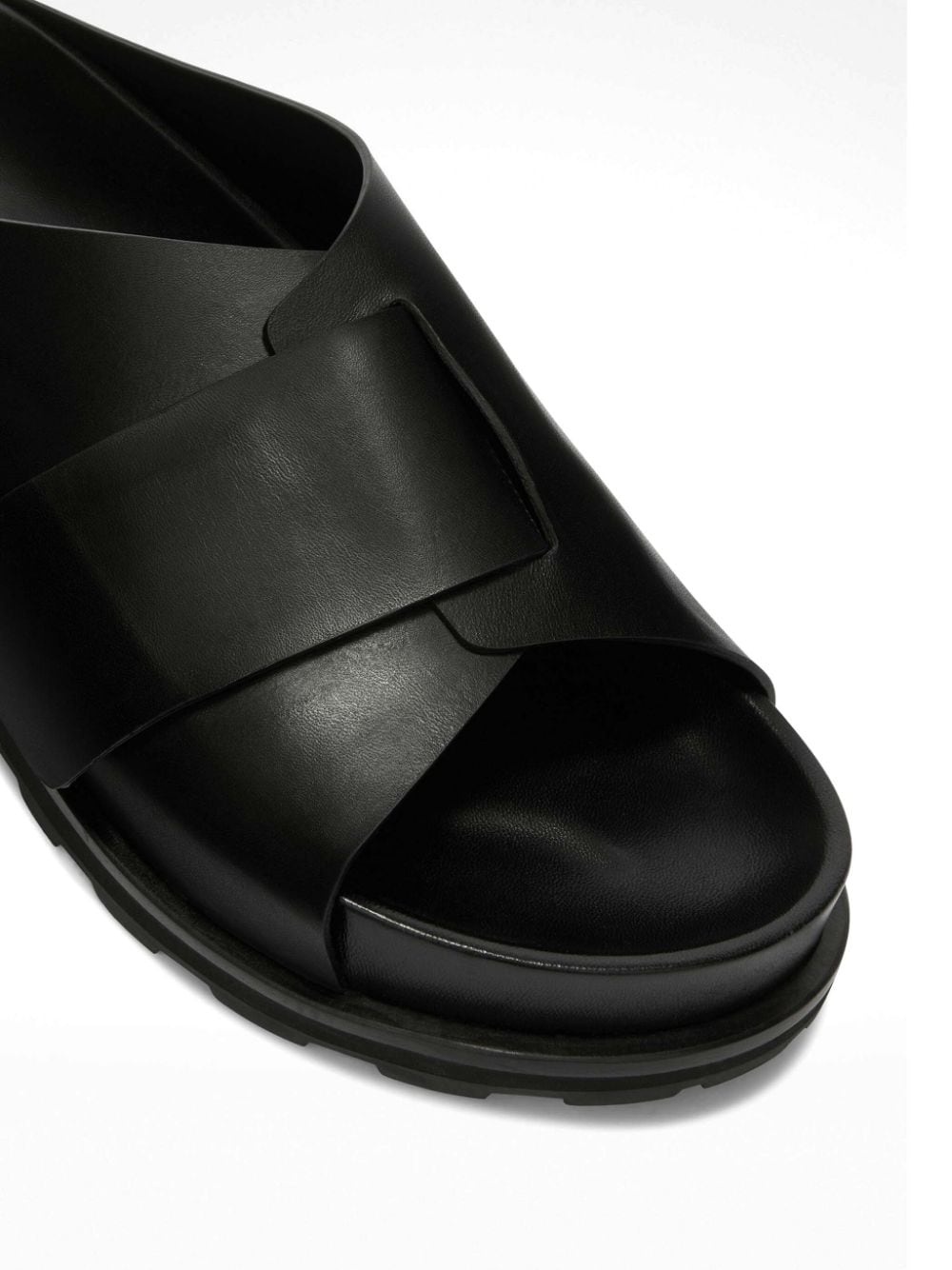 slip-on leather slides - 5