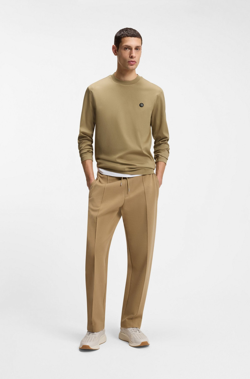 BOSS MERCERISED-COTTON T-SHIRT WITH DOUBLE B MONOGRAM outlook