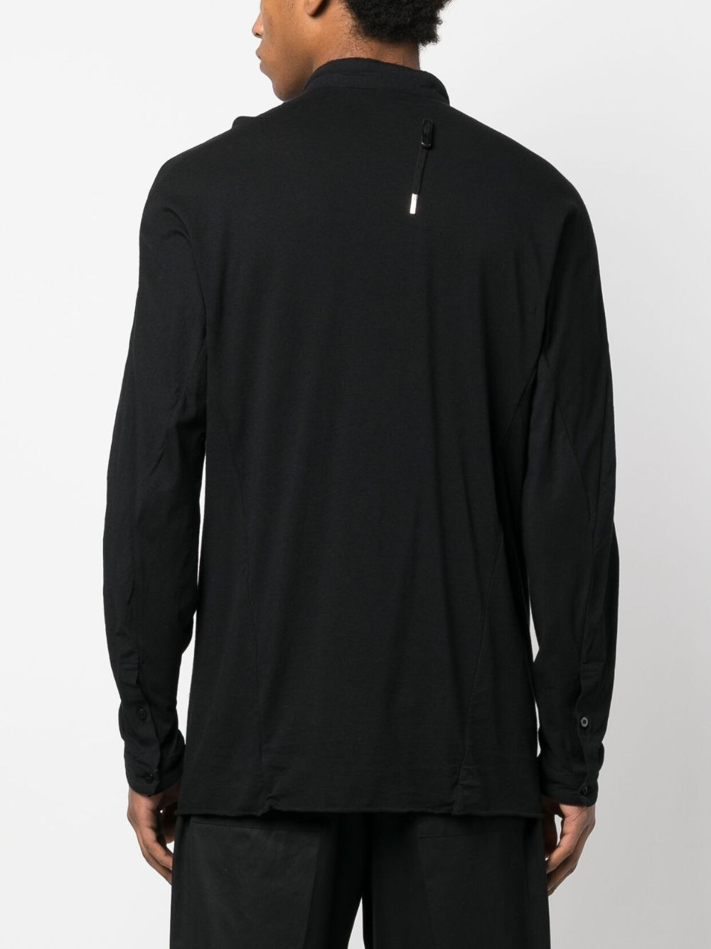 stand-up-collar long-sleeve cotton shirt - 4