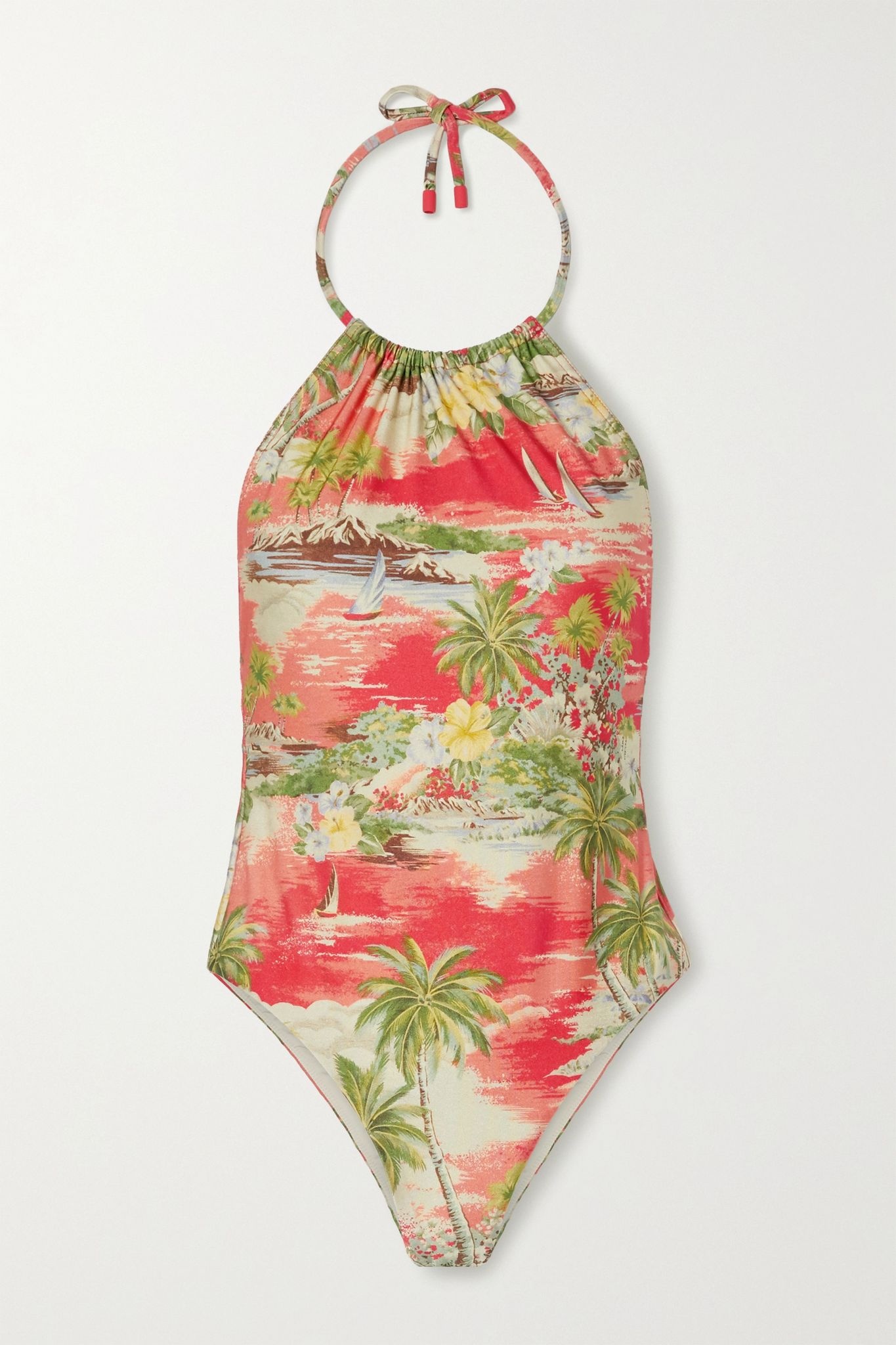 Juliette printed halterneck swimsuit - 1