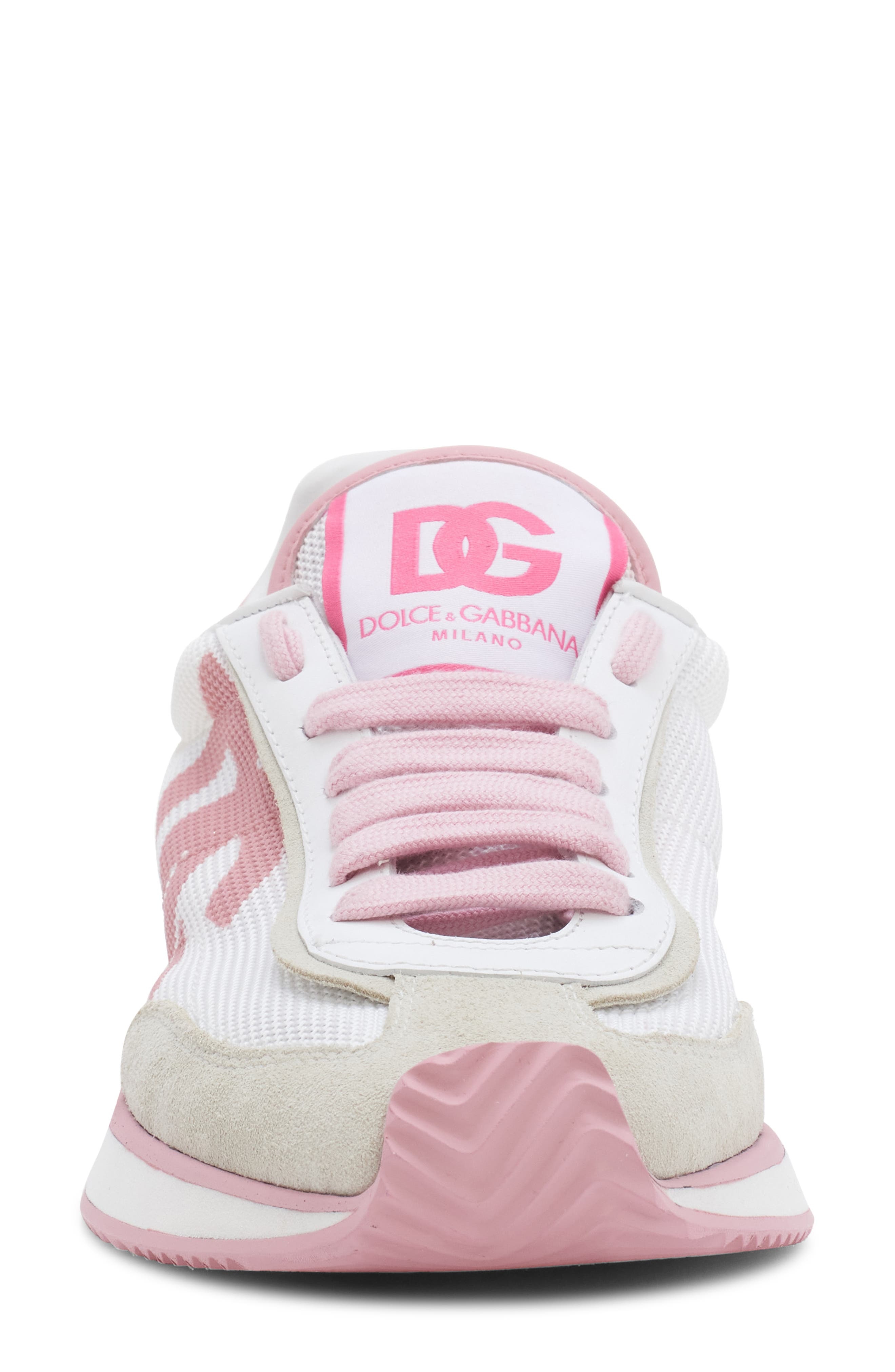 Dolce&Gabbana DG Cushion Sneaker in Bianco/Rosa at Nordstrom - 4