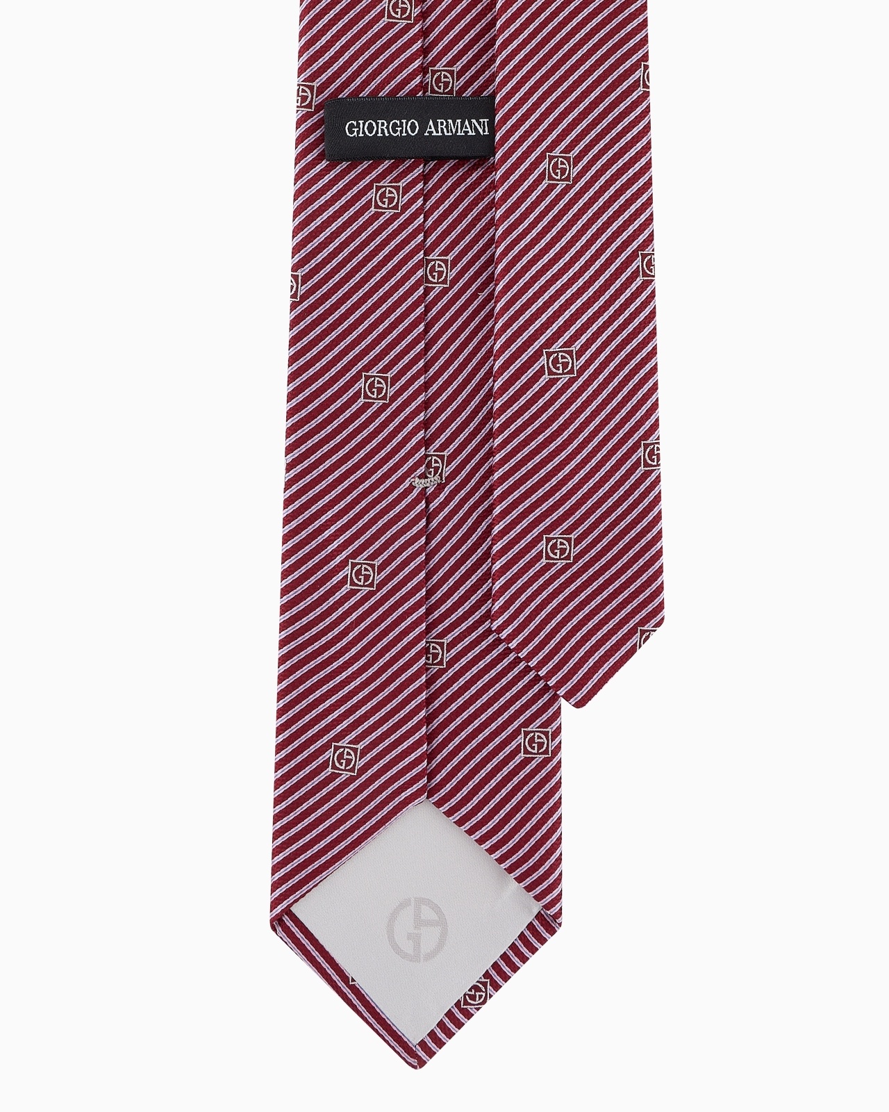 PURE SILK TIE WITH JACQUARD STRIPES - 2