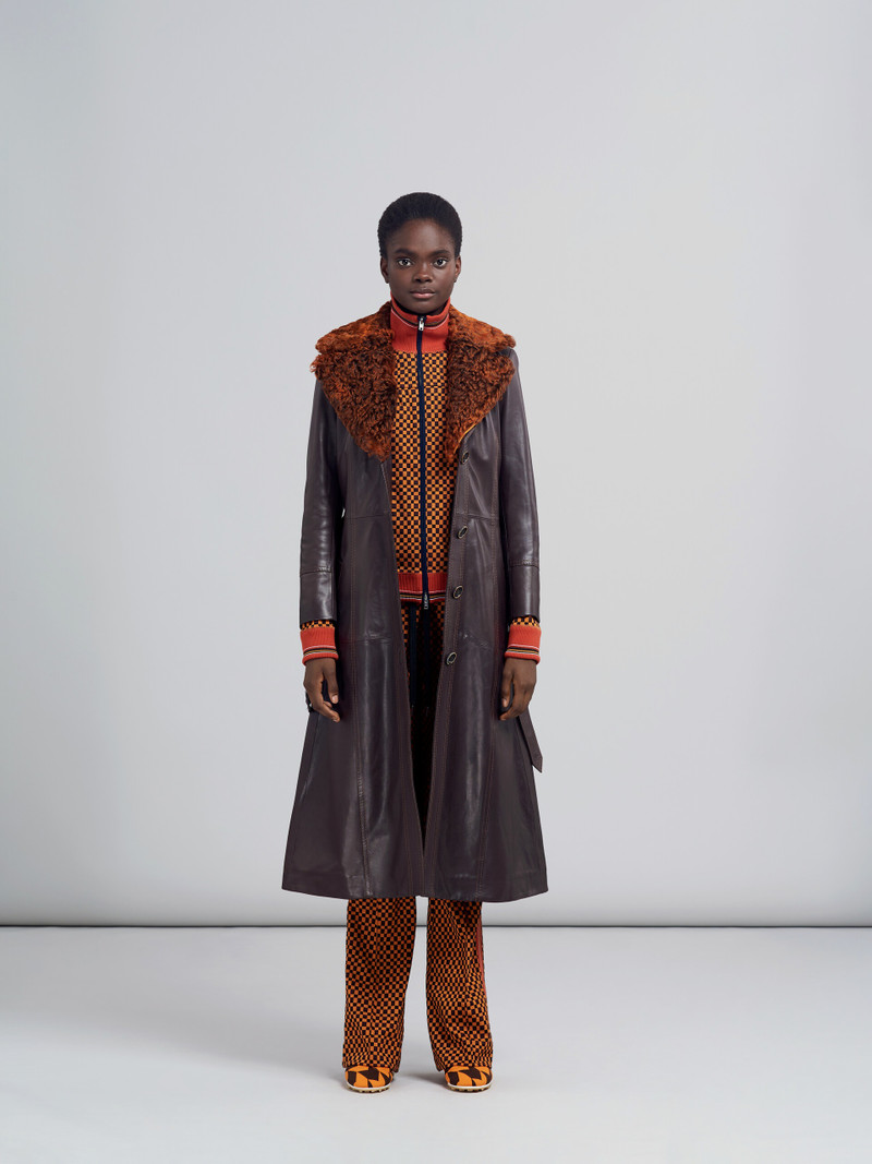 Marni NATURAL NAPPA LEATHER COAT outlook