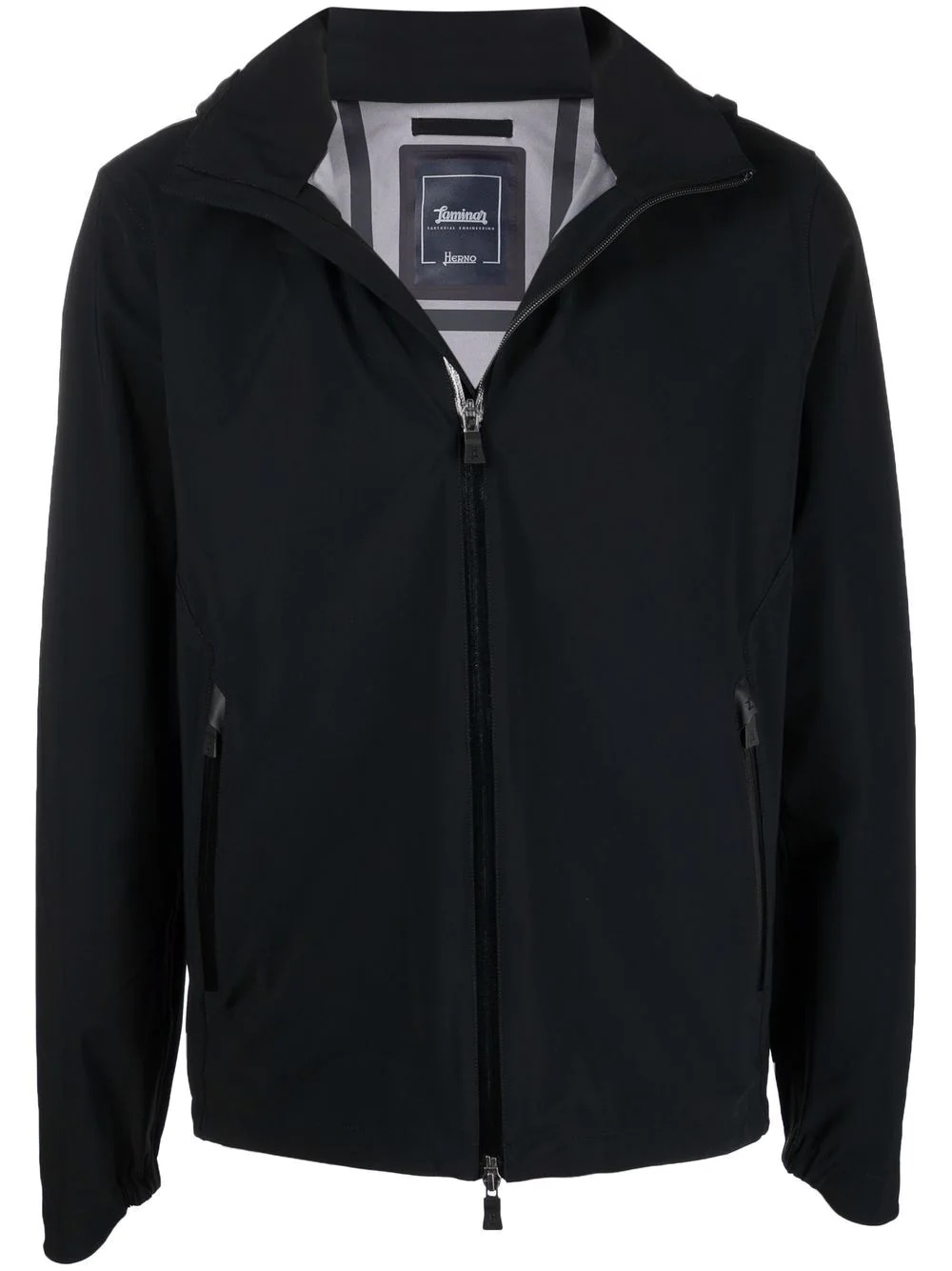 hooded lightweight zip-up jacket - 1