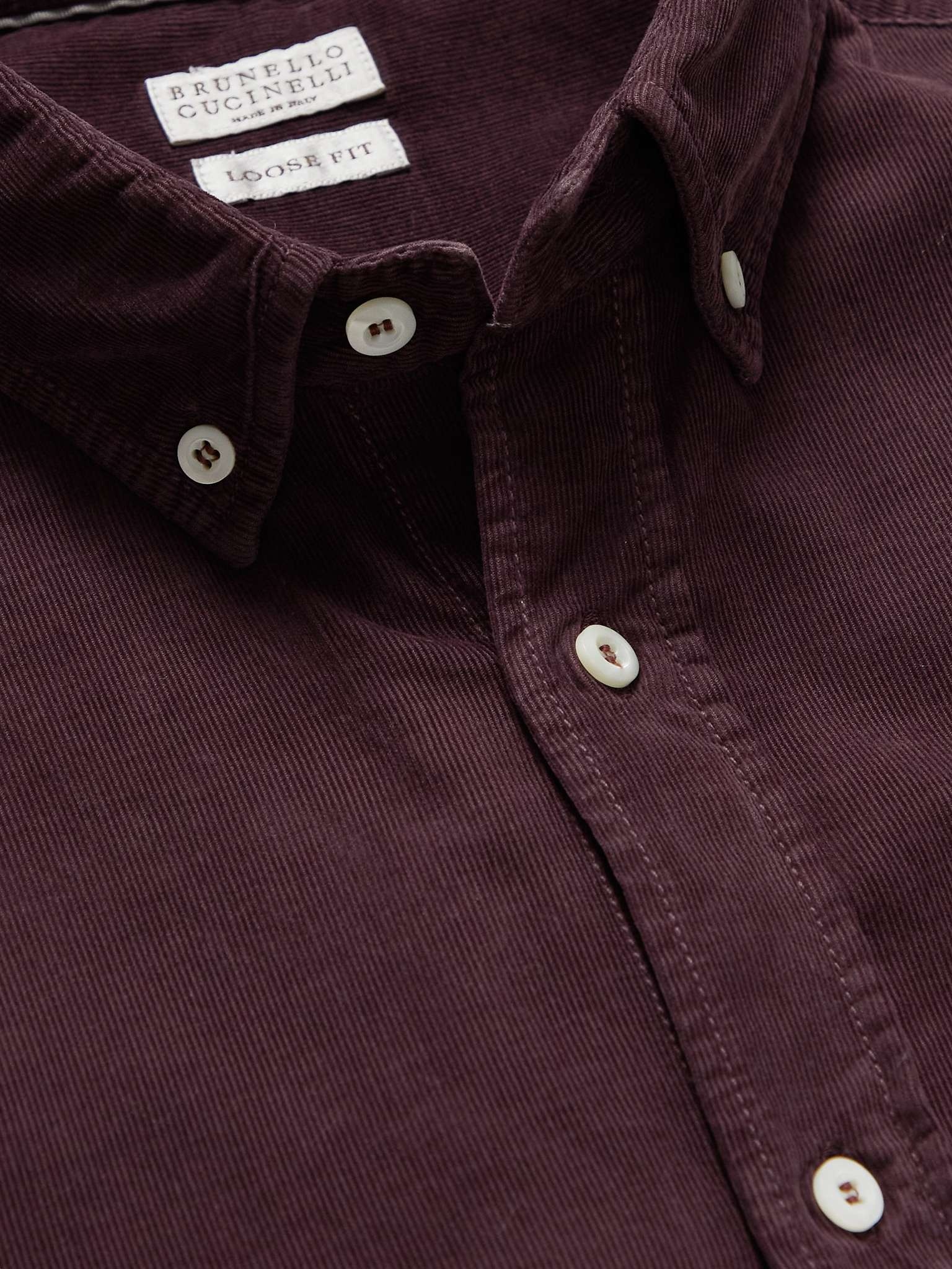 Button-Down Collar Cotton-Needlecord Shirt - 5