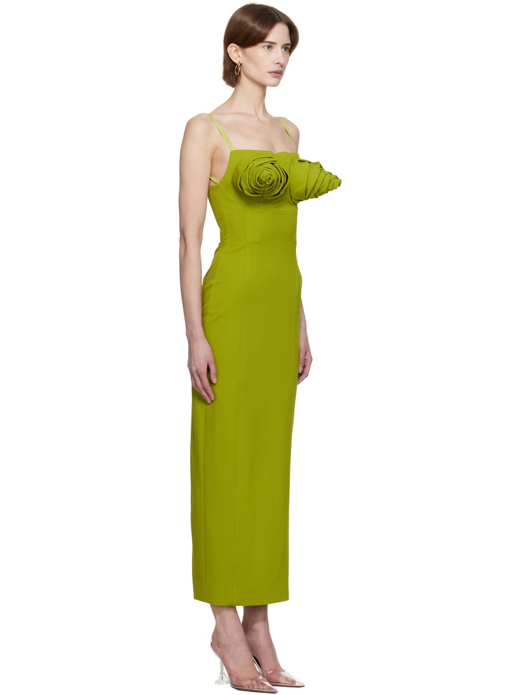 Green 'The Conical Bra Cup' Maxi Dress - 2