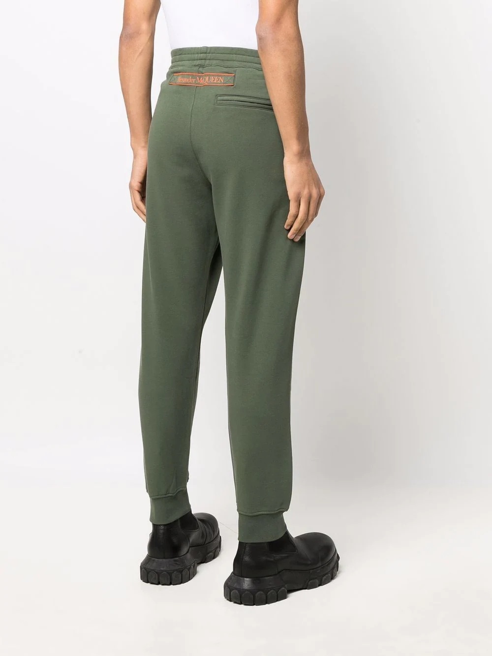 slim-fit cotton track pants - 4