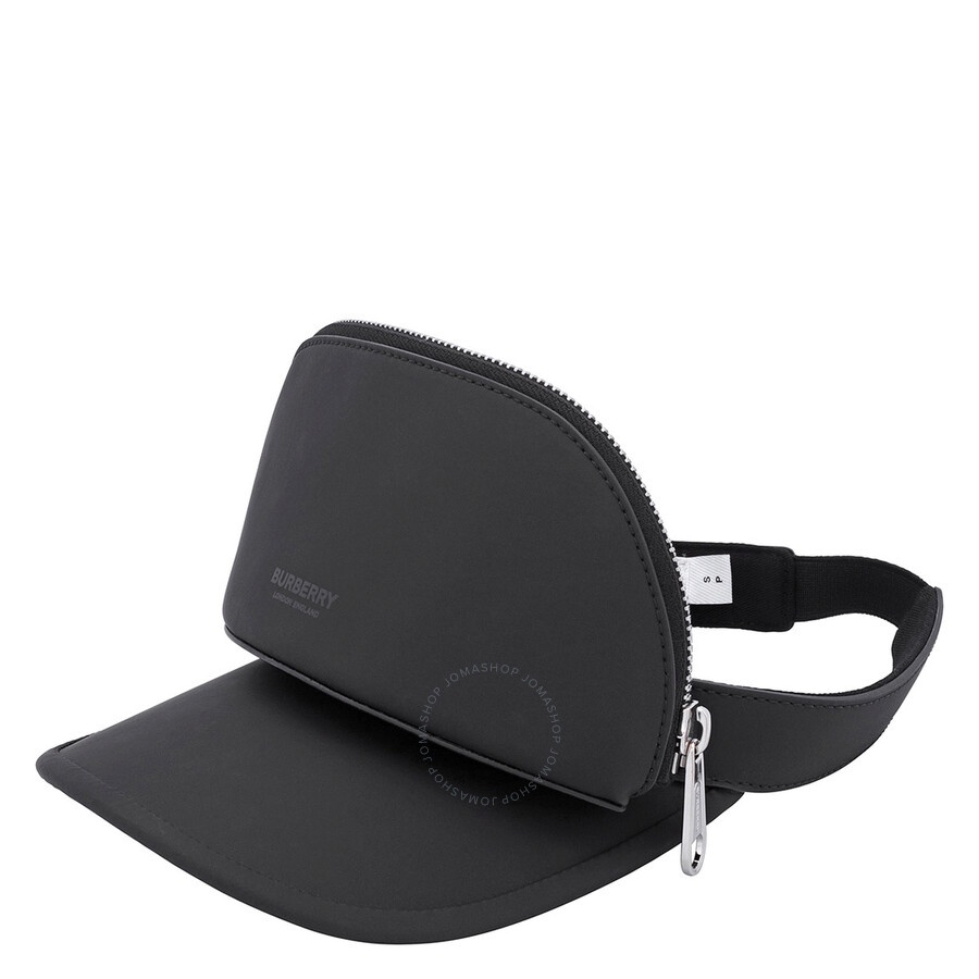 Burberry Black Zip Detail Visor Hat - 4