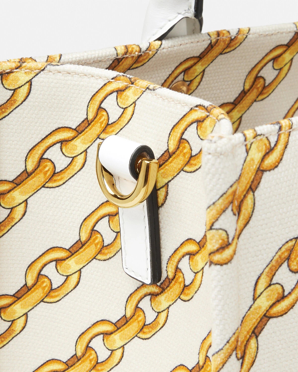 Chain Stripes La Medusa Small Tote Bag - 6