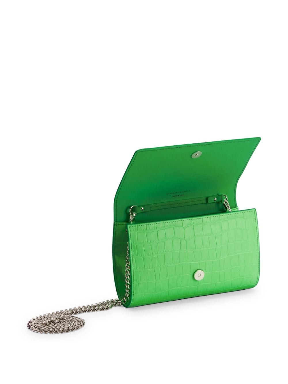 embossed-crocodile clutch bag - 4