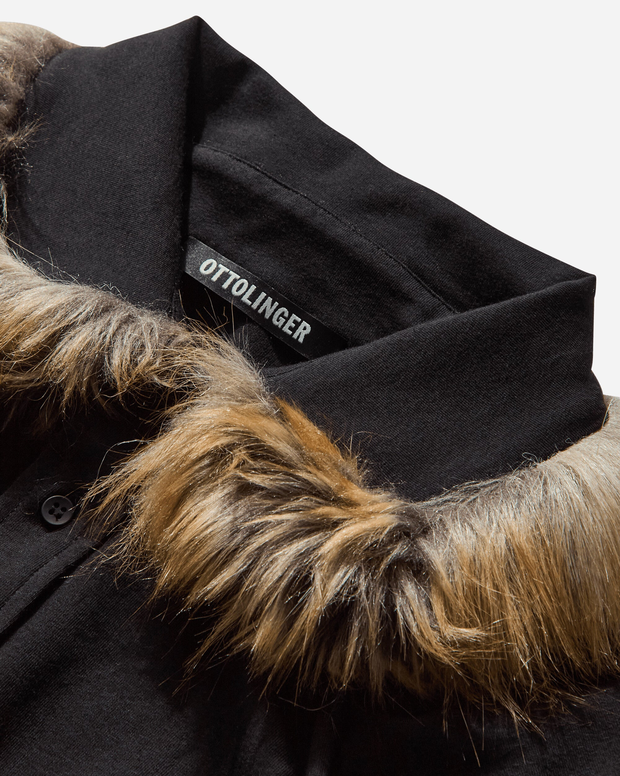 Women's Furry Fitted Longsleeve Polo Jet Black - 3