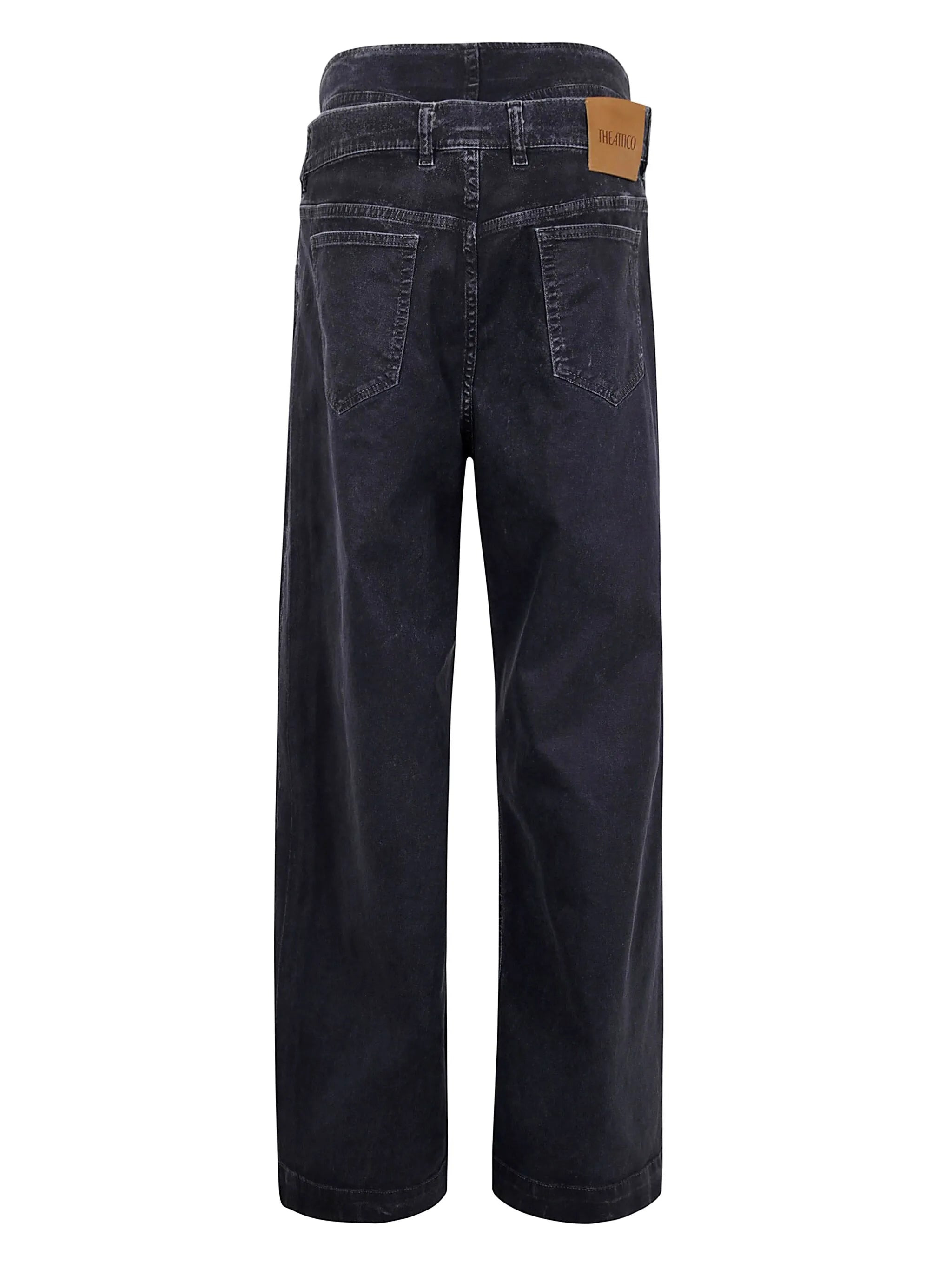 double-waistband baggy jeans - 2