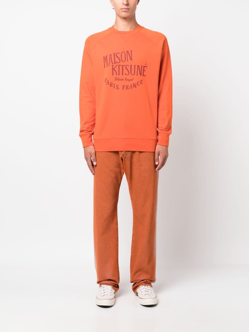 logo-print cotton sweatshirt - 2